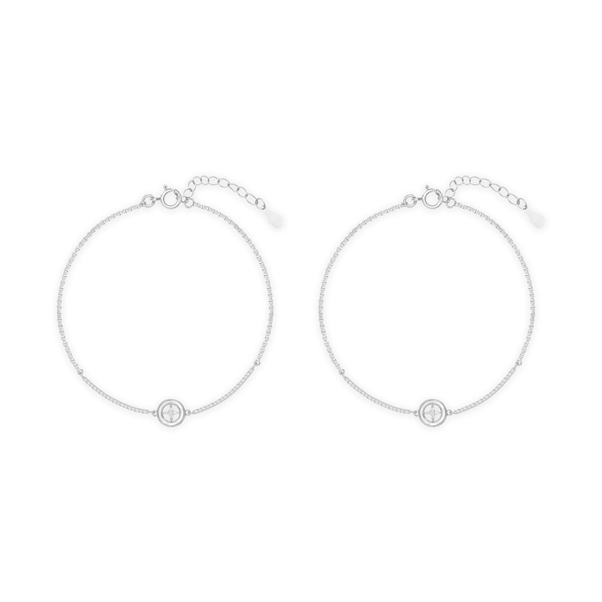 Aurora Star Silver Anklet - Image 5