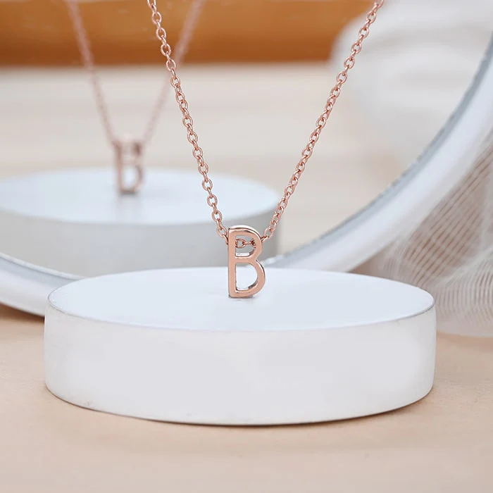 "B" Initial Necklace