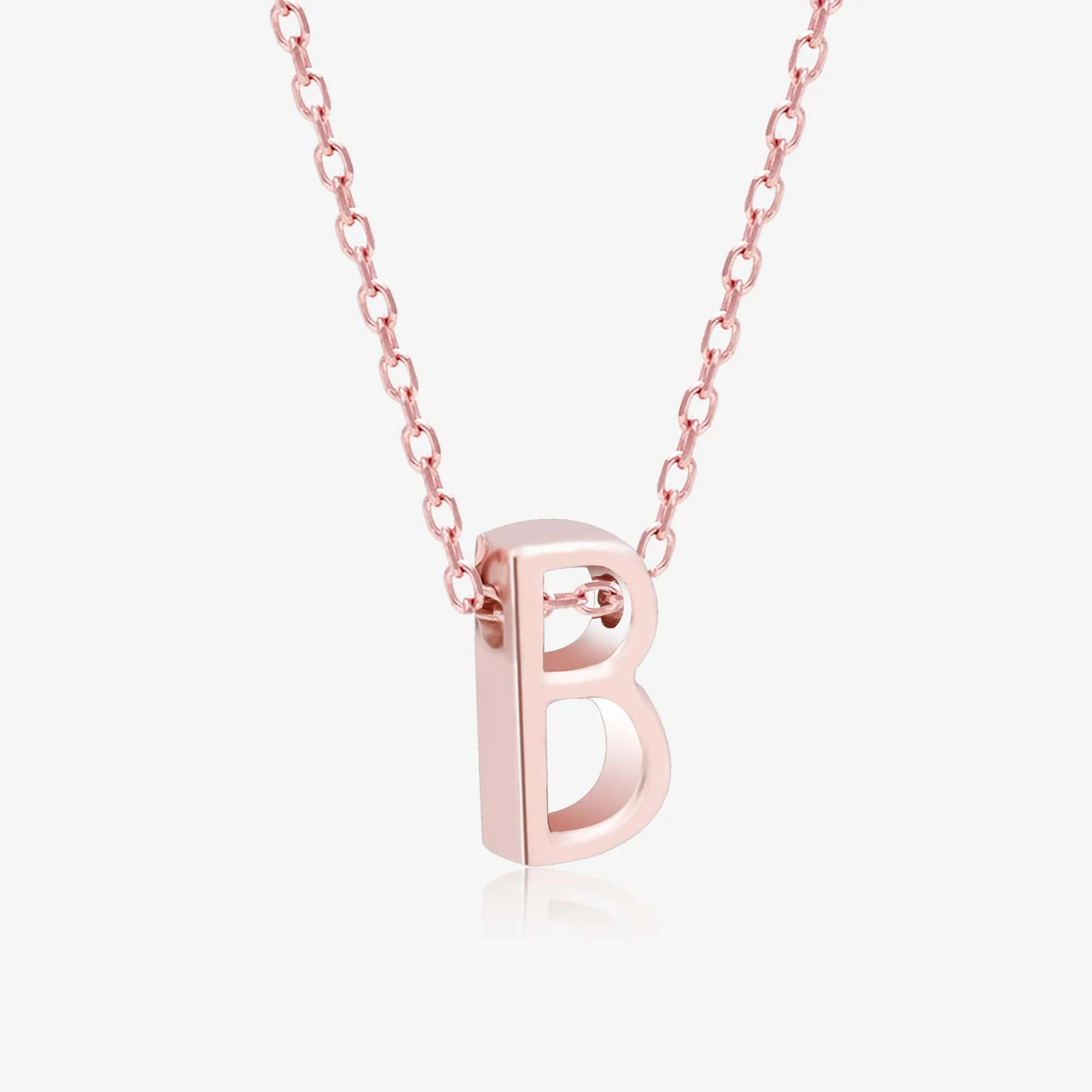 "B" Initial Necklace - Image 4