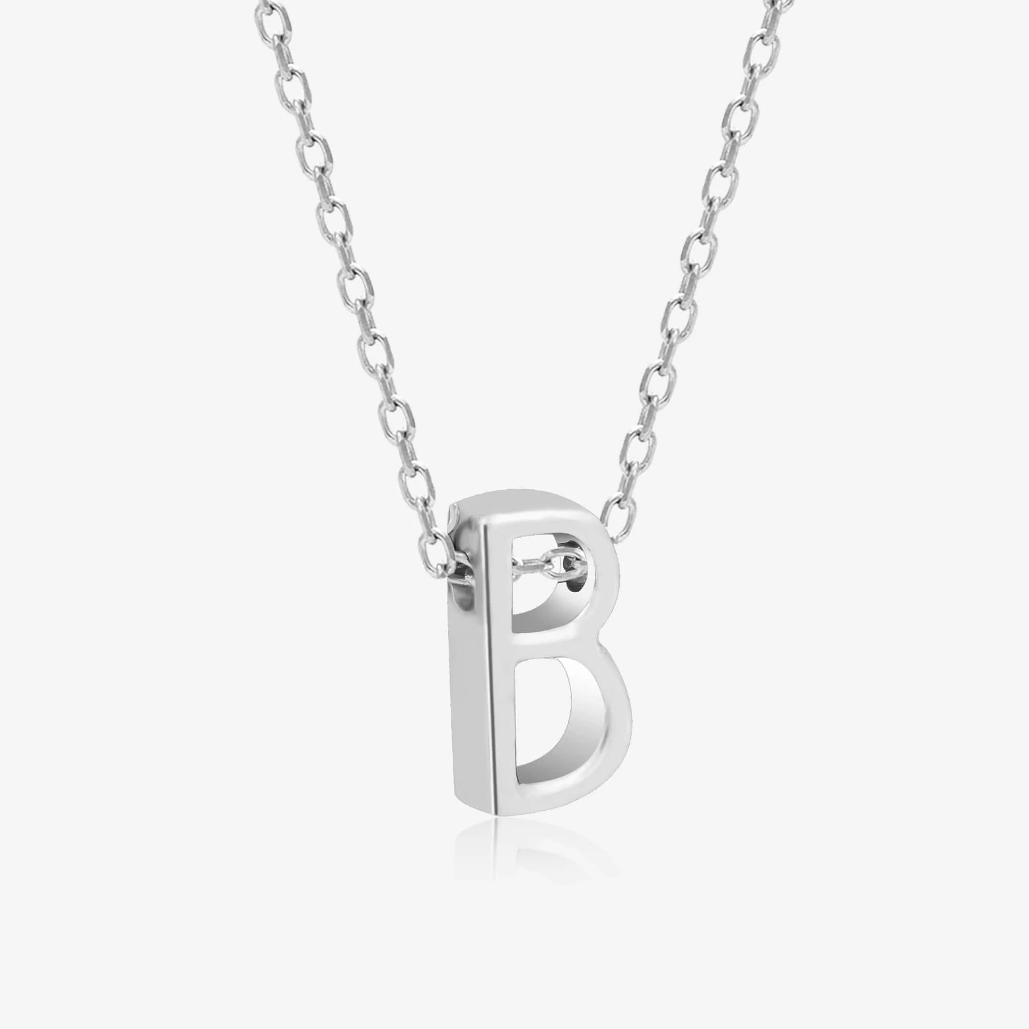 "B" Initial Necklace - Image 9