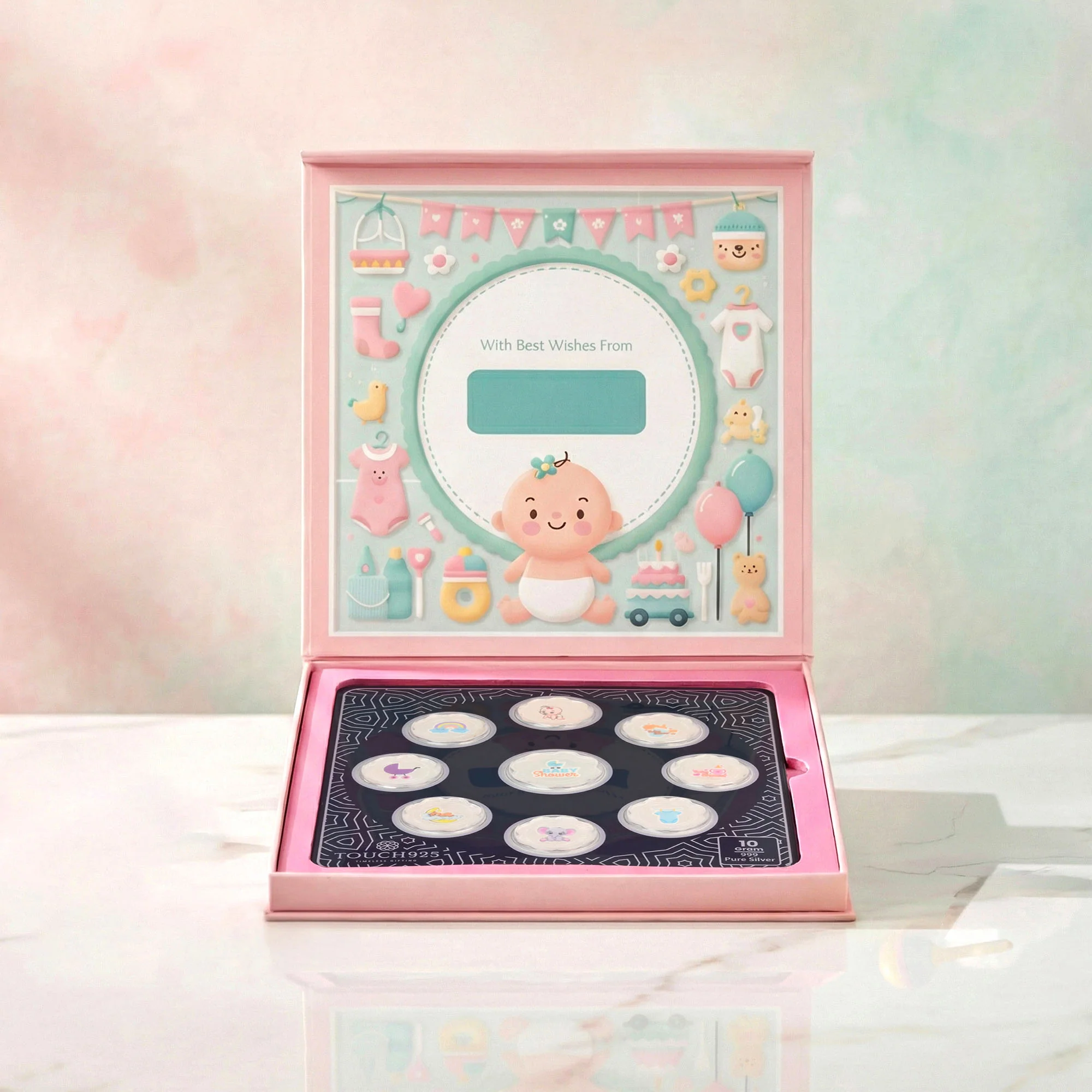 Baby Shower 999 Silver Coin Box (9 Coins) - Image 3