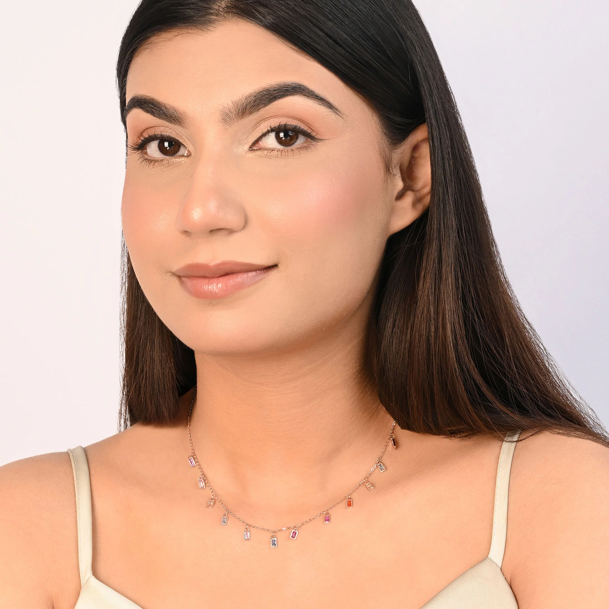 Baguette Drop Charm Necklace - Image 10