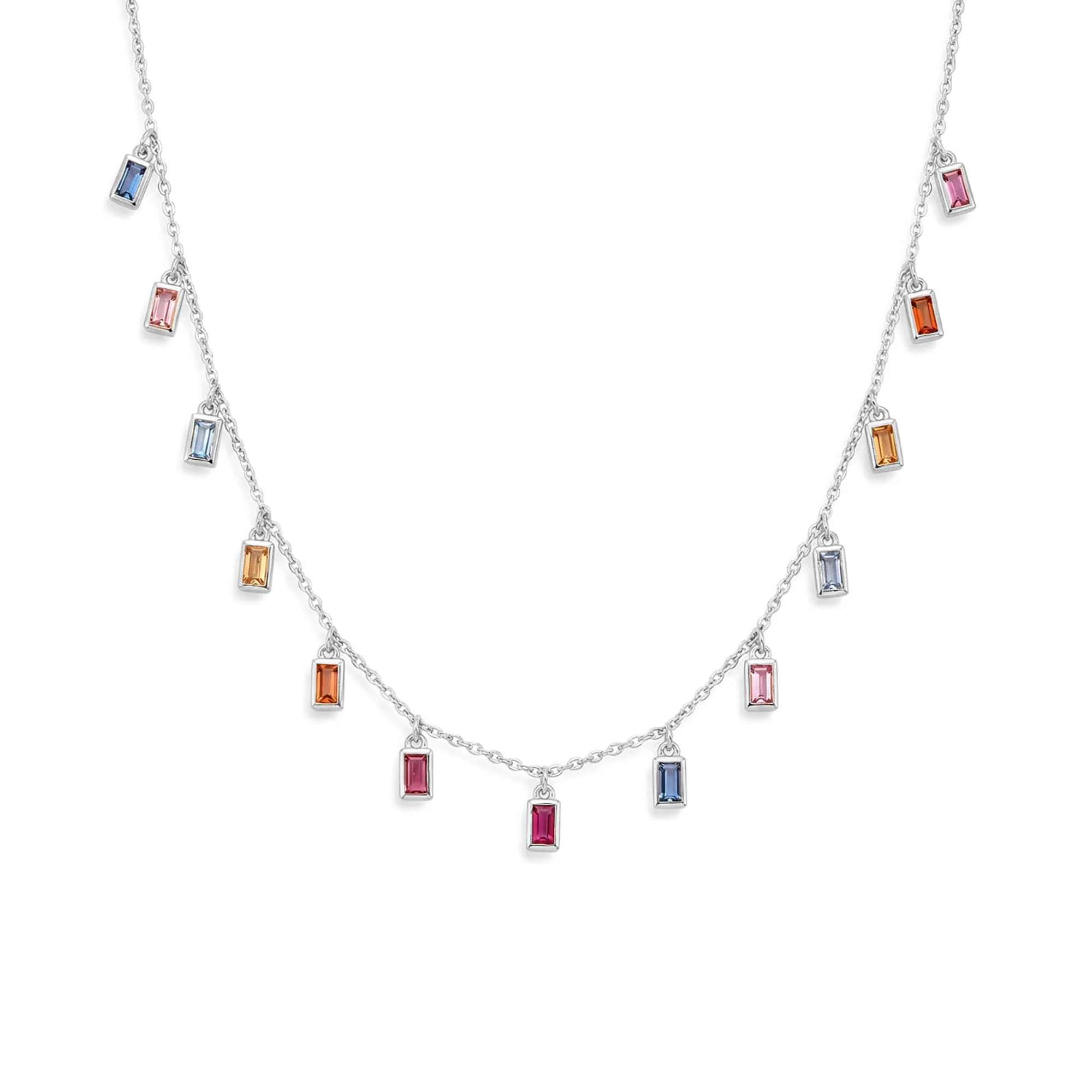Baguette Drop Charm Necklace - Image 2
