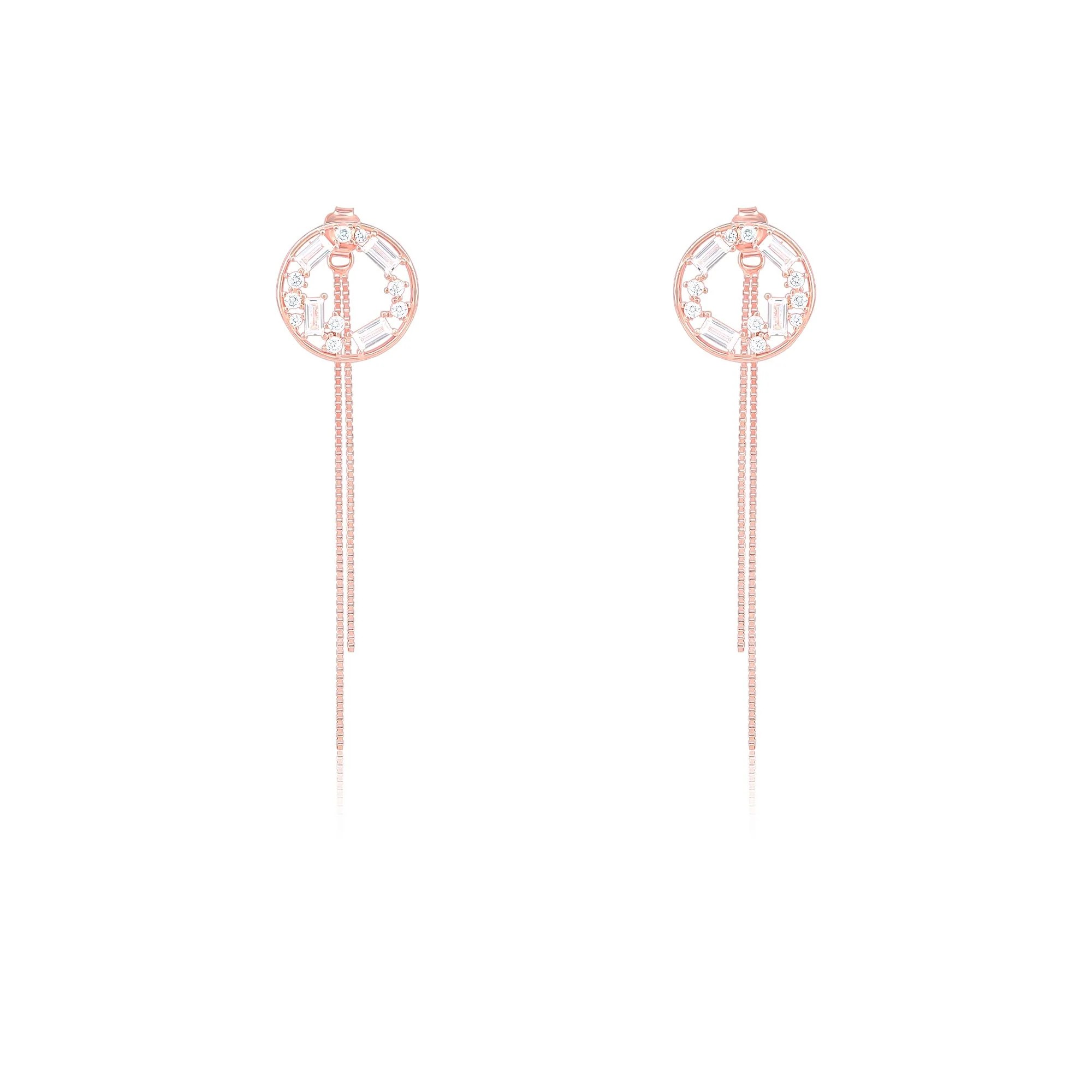 Bead Stone Threader Earrings - Image 4