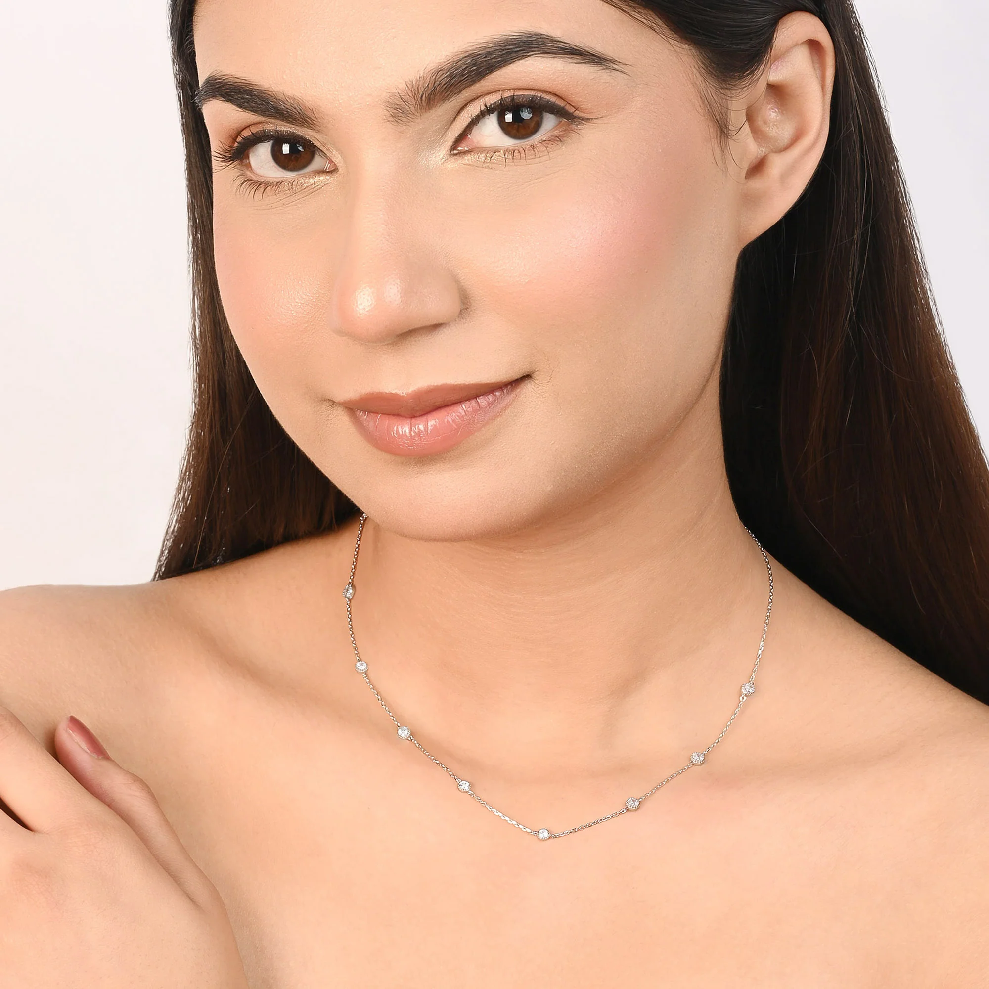 Bezel Spark Station Necklace - Image 10