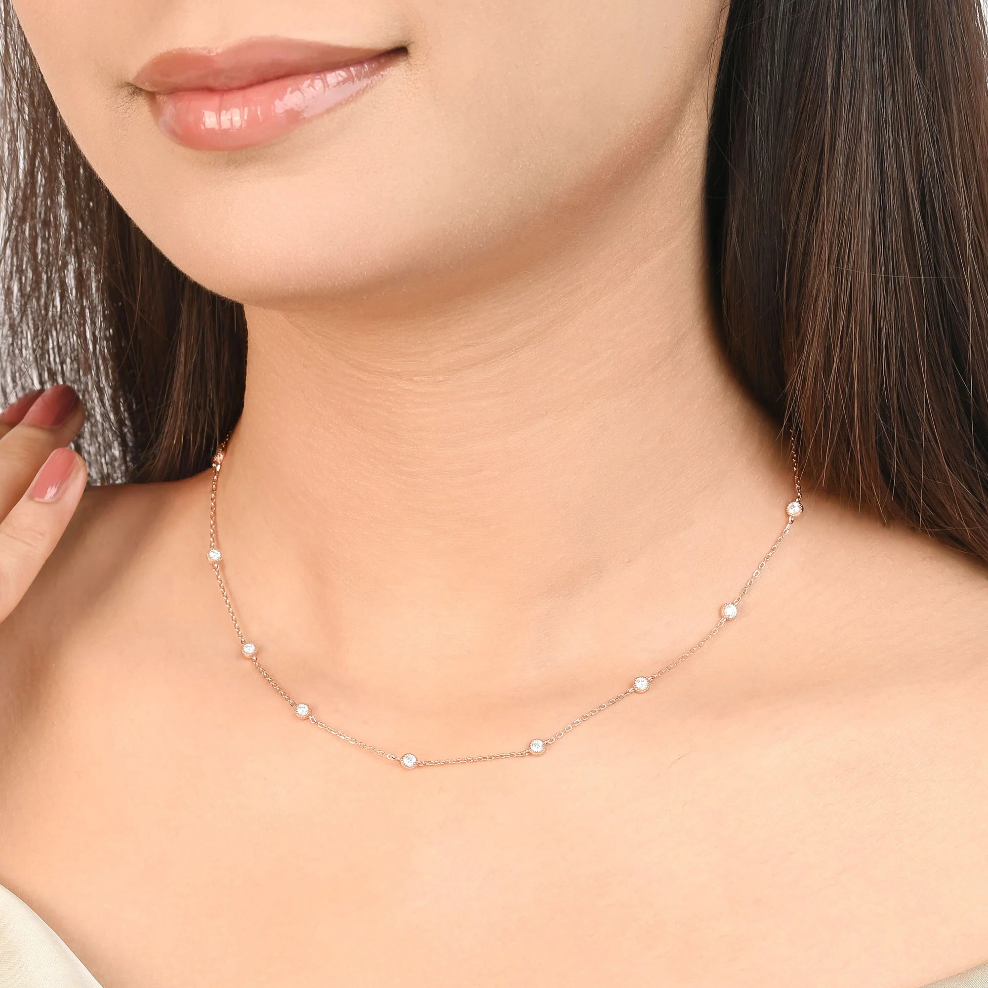 Bezel Spark Station Necklace - Image 5