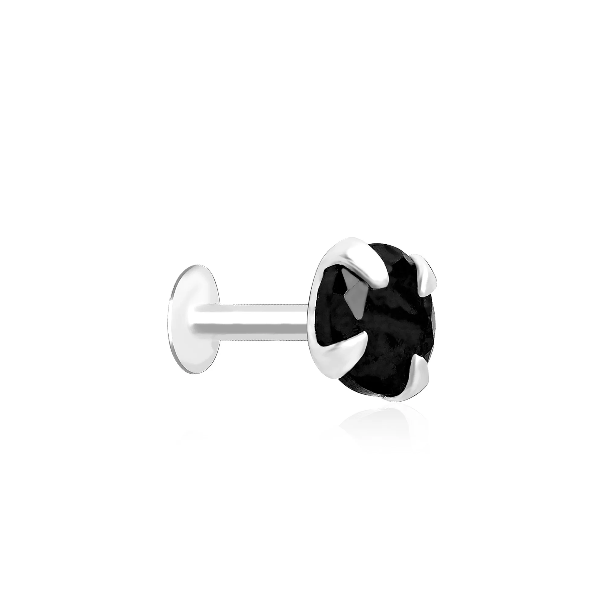Black Stone Classic Nose Pin - Image 2