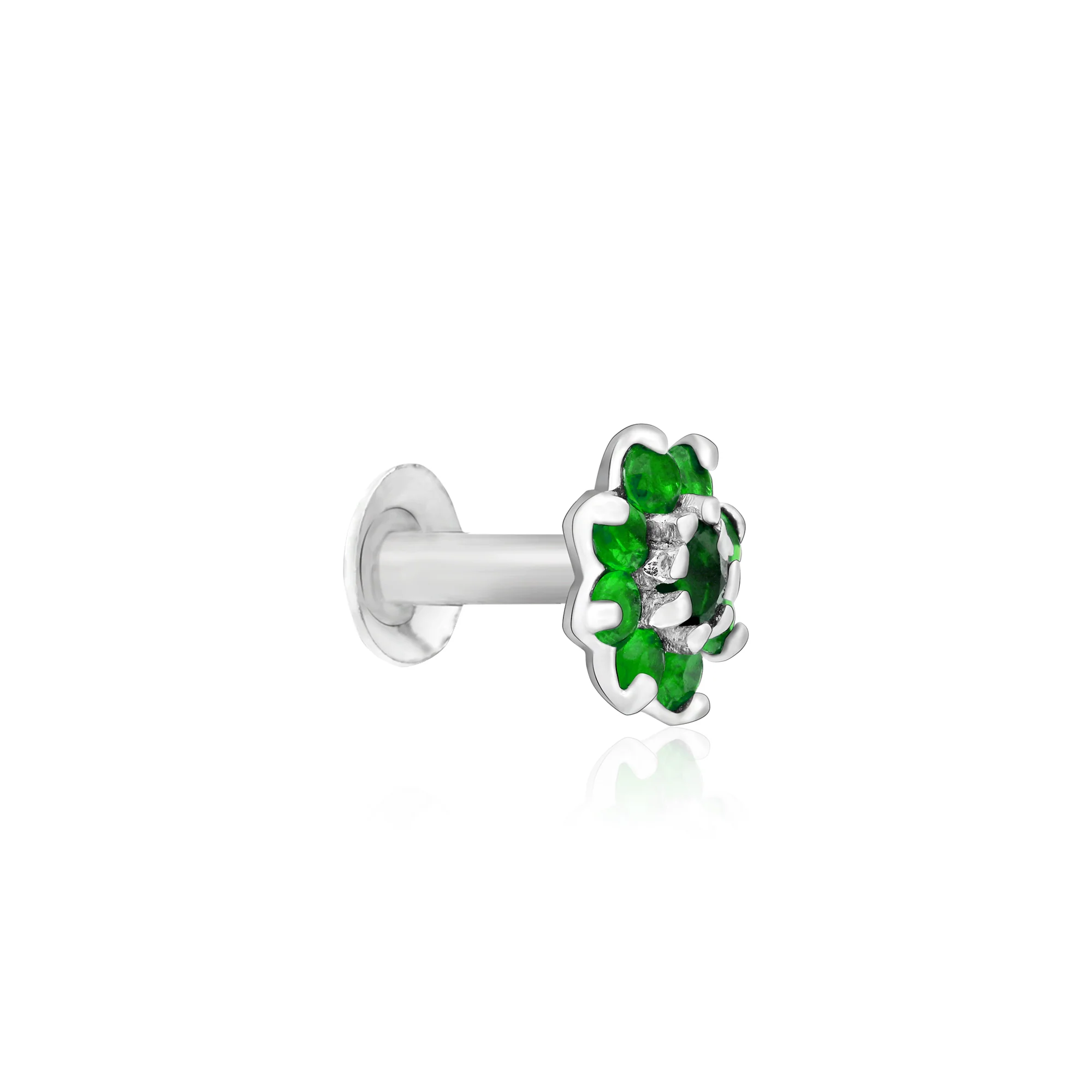 Bloom CZ Silver Nose Pin - Image 2