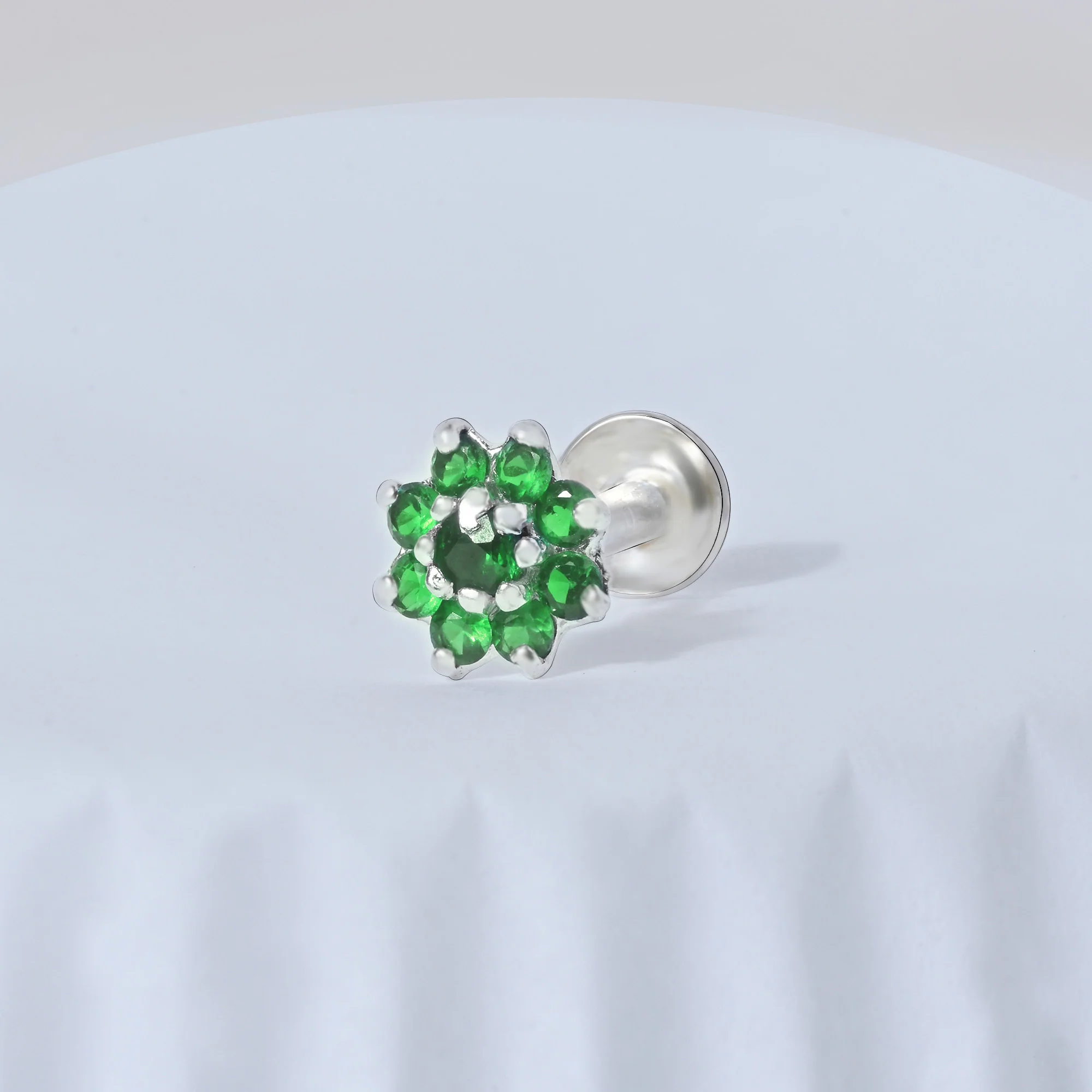 Bloom CZ Silver Nose Pin - Image 4