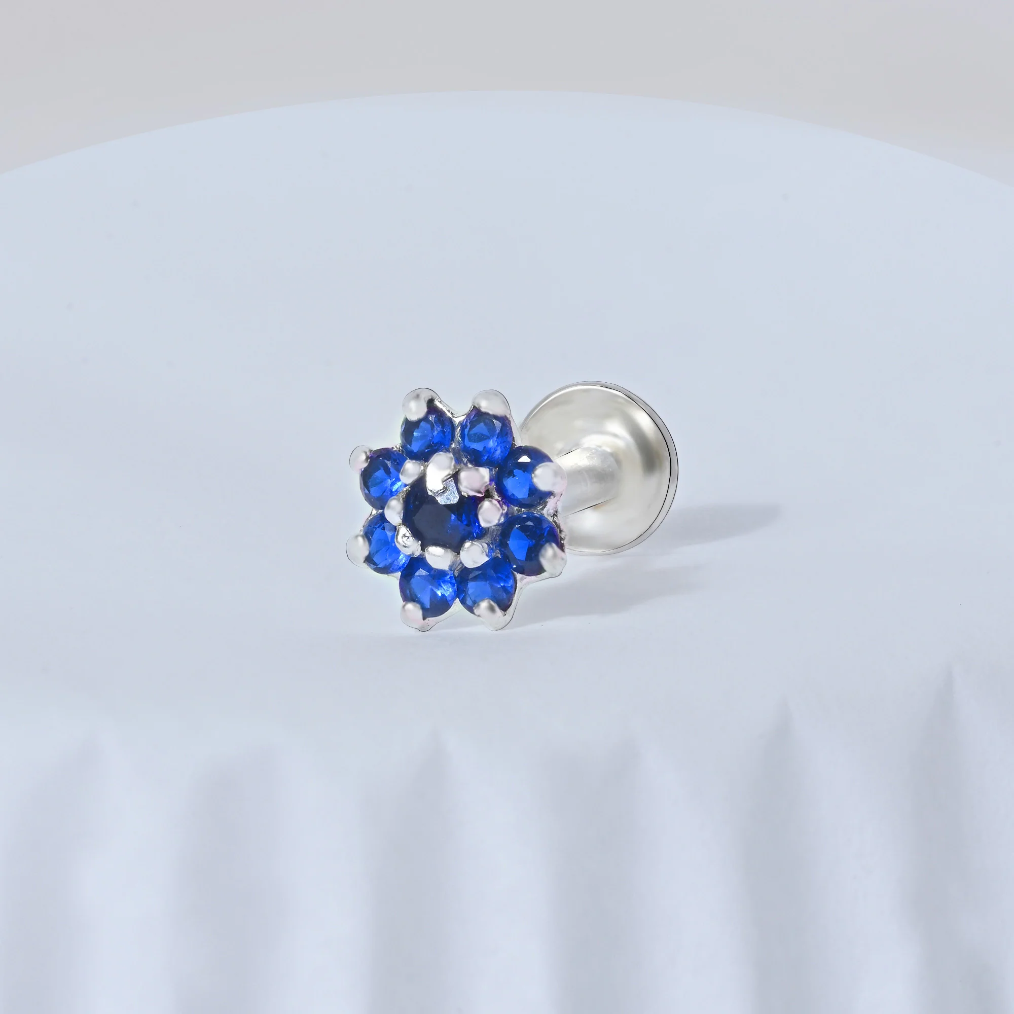 Bloom CZ Silver Nose Pin - Image 8
