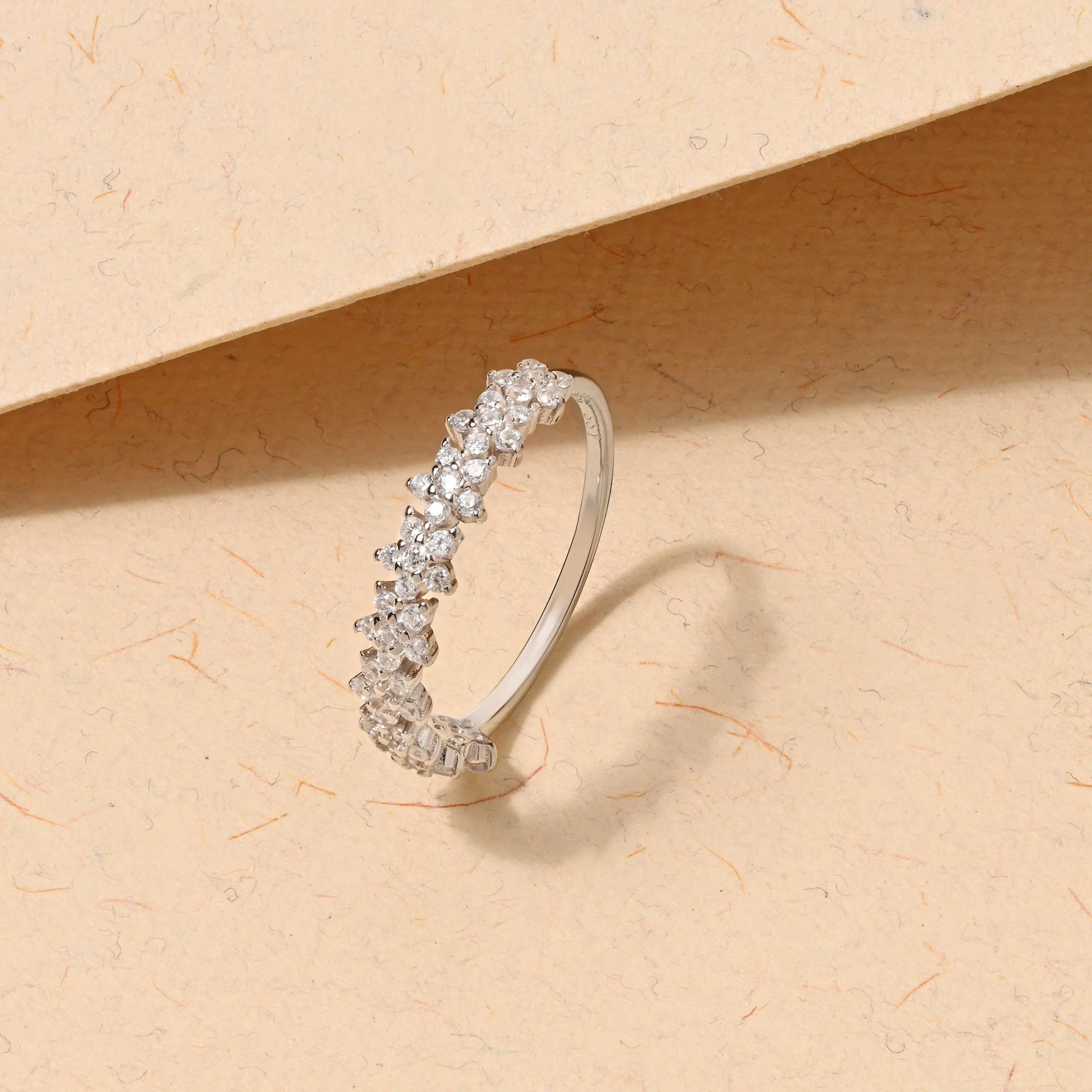 Blossom Curve Silver Ring