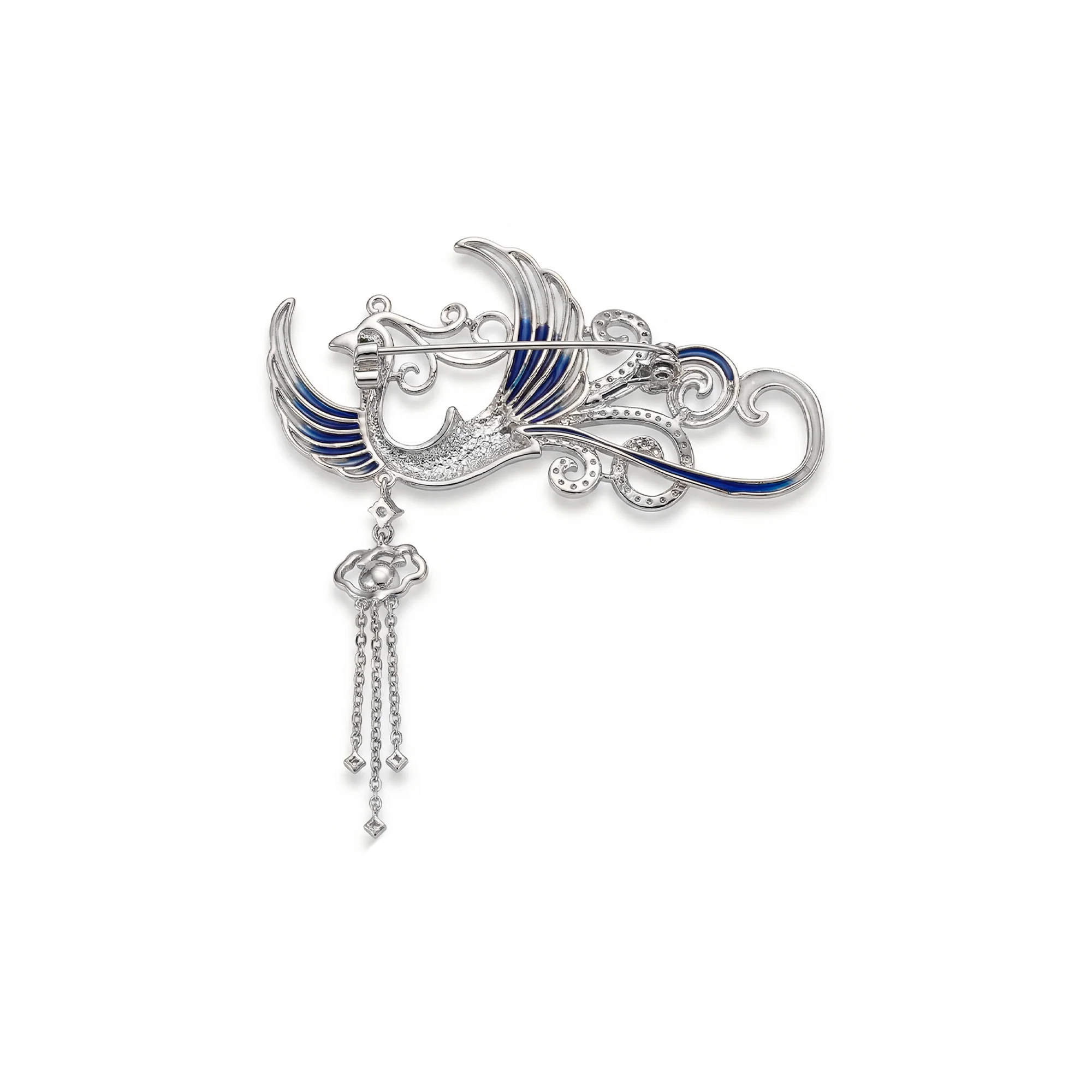 Blue Bird Pearl Brooch - Image 11