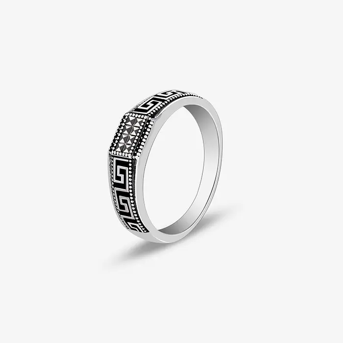 Bohemian Black Men's Ring - Image 4