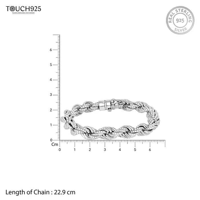 Bold Silver Knot Bracelet - Image 4