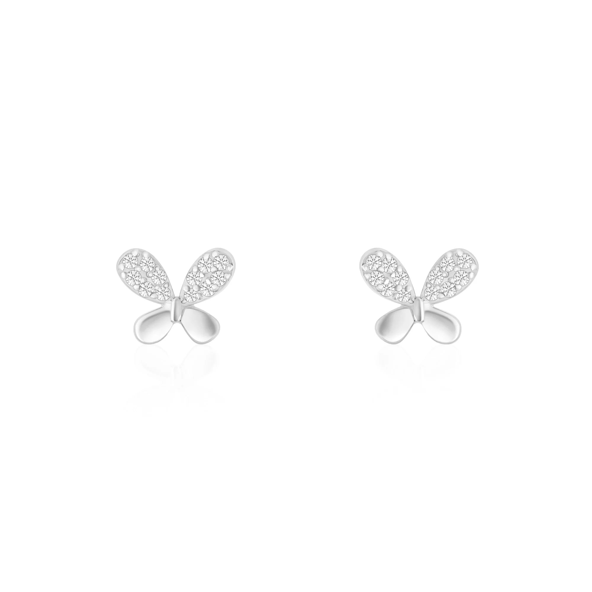 Bow Tie Stud CZ Earrings - Image 11