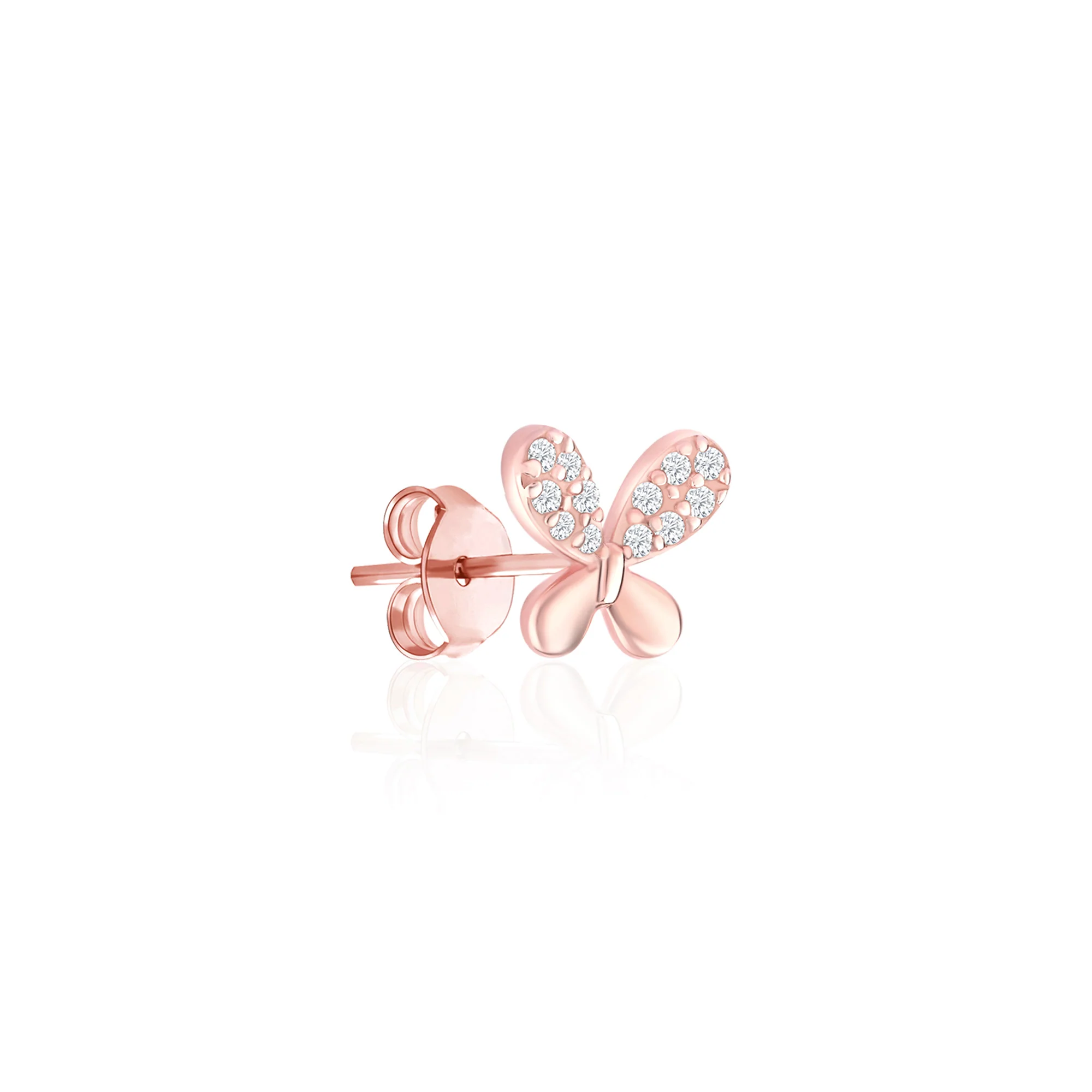 Bow Tie Stud CZ Earrings - Image 6