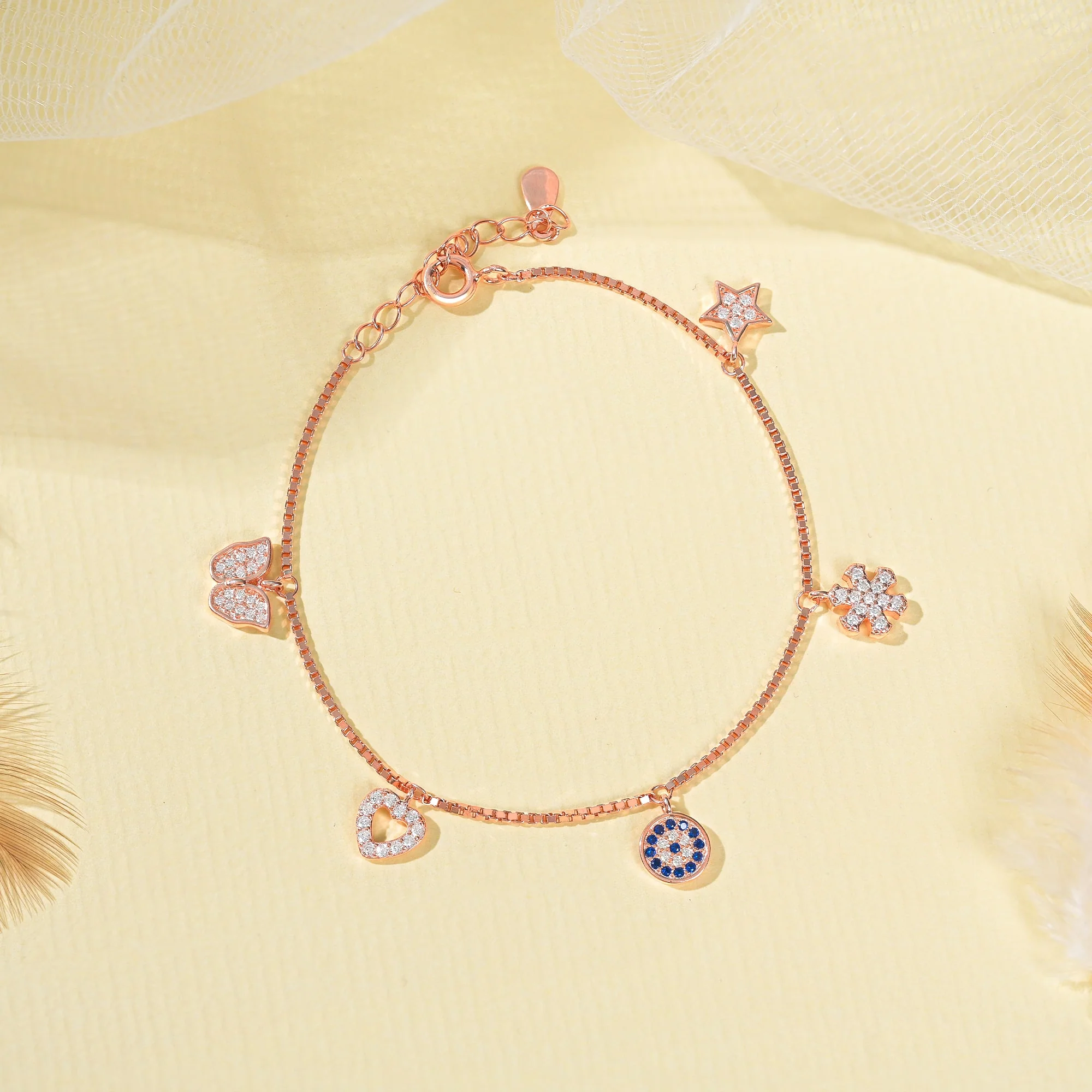 Butterfly Blue Charm Bracelet - Image 10