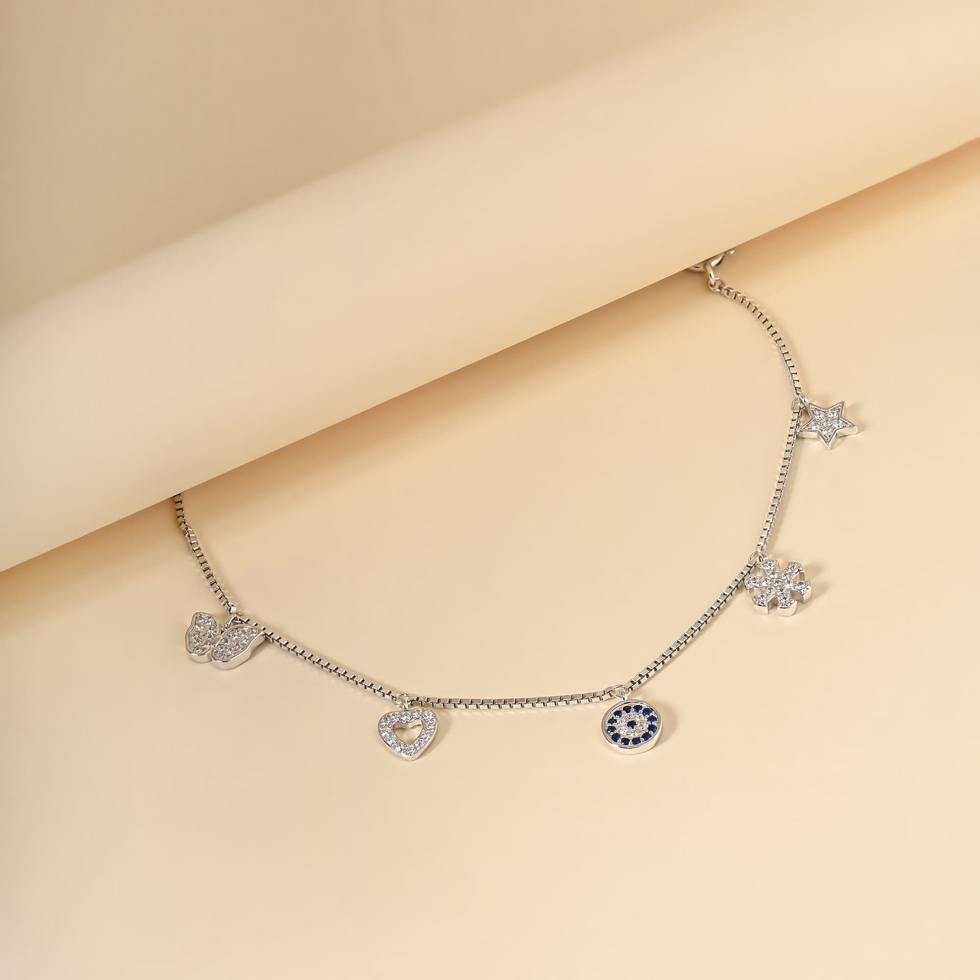 Butterfly Blue Charm Bracelet - Image 5