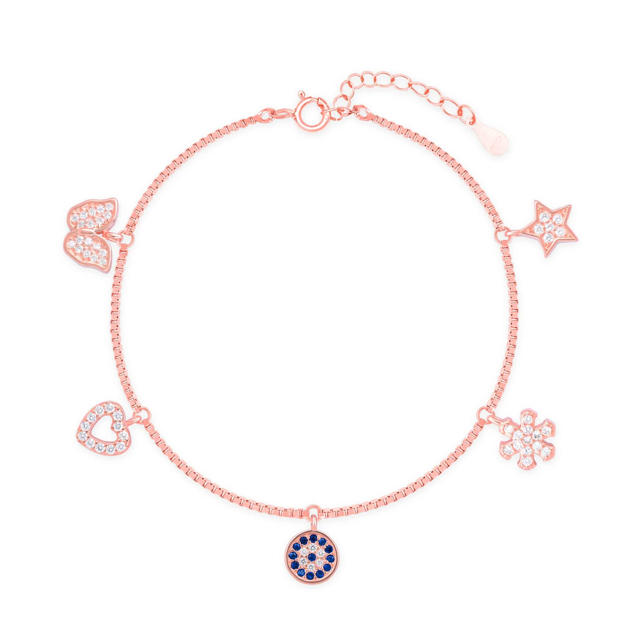 Butterfly Blue Charm Bracelet - Image 7