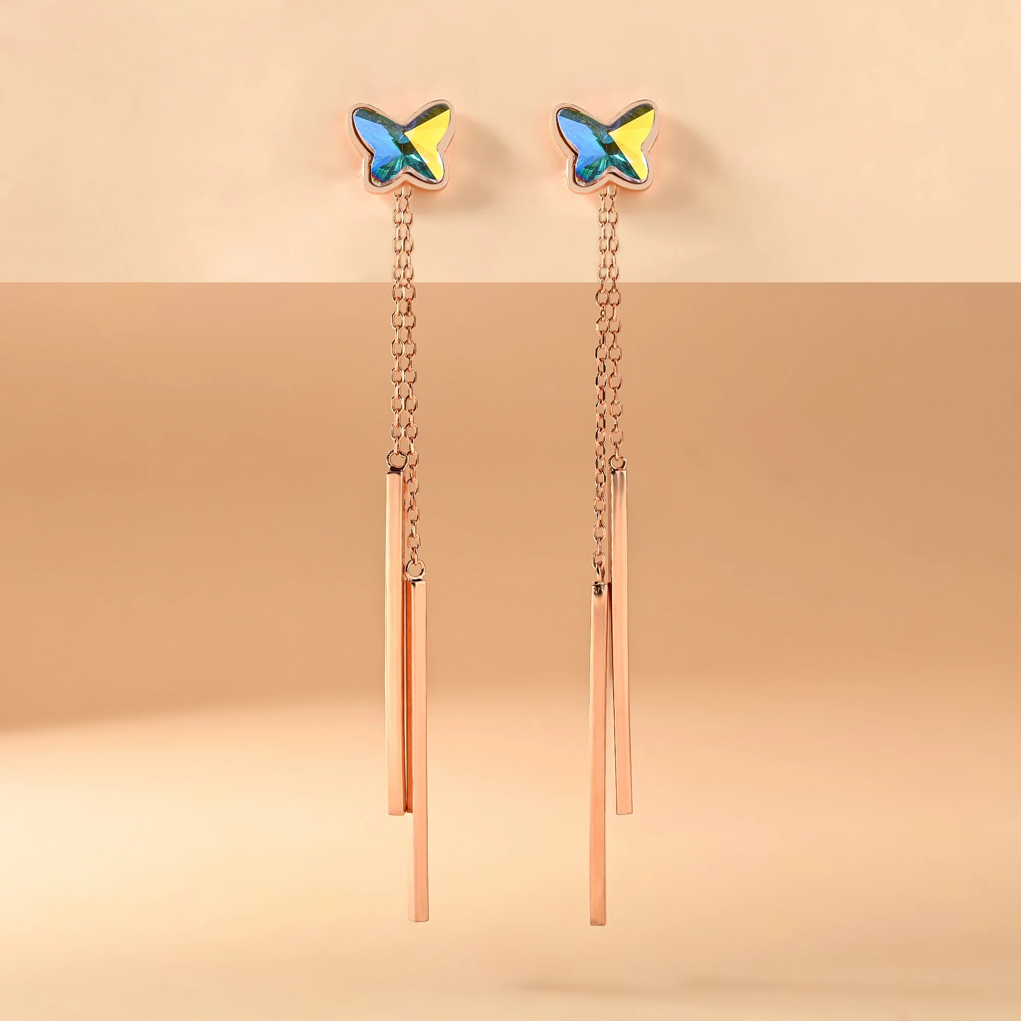 Butterfly Drop Earrings - Image 3