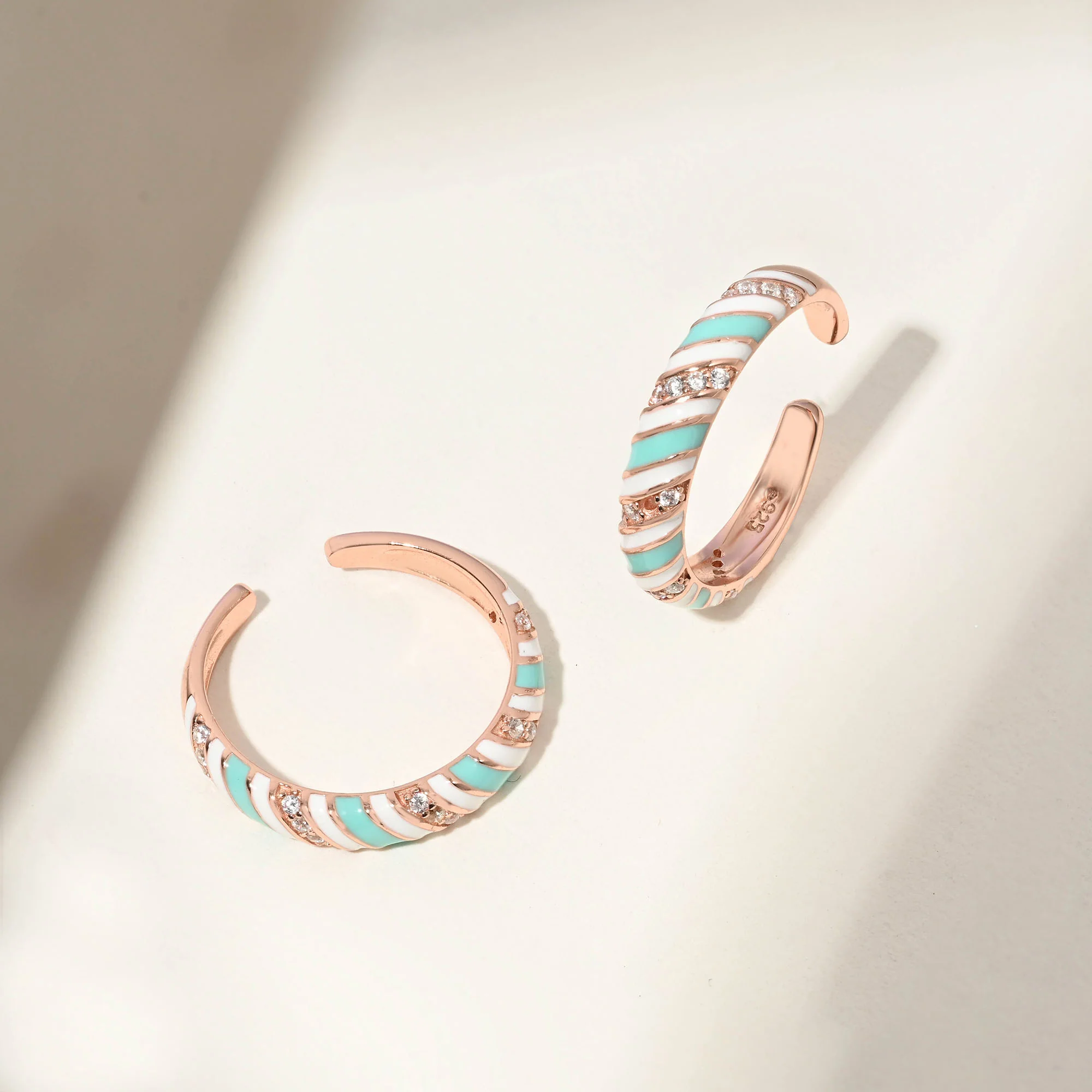 Candy Swirl Silver Toe Ring