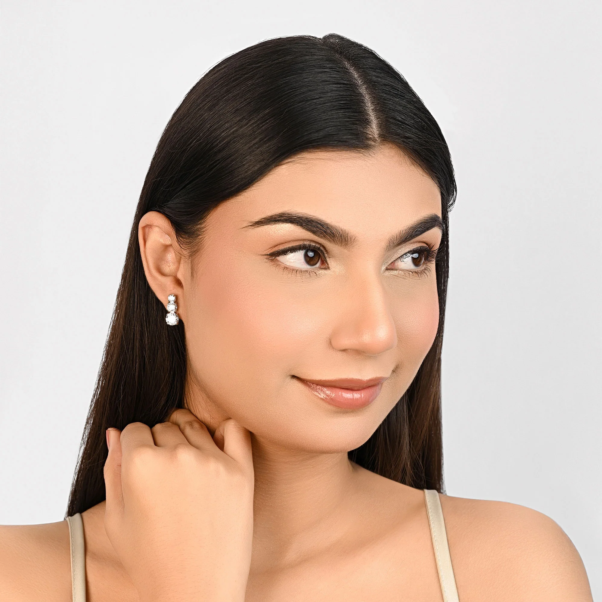 Cascade Trio Stud Earrings - Image 3