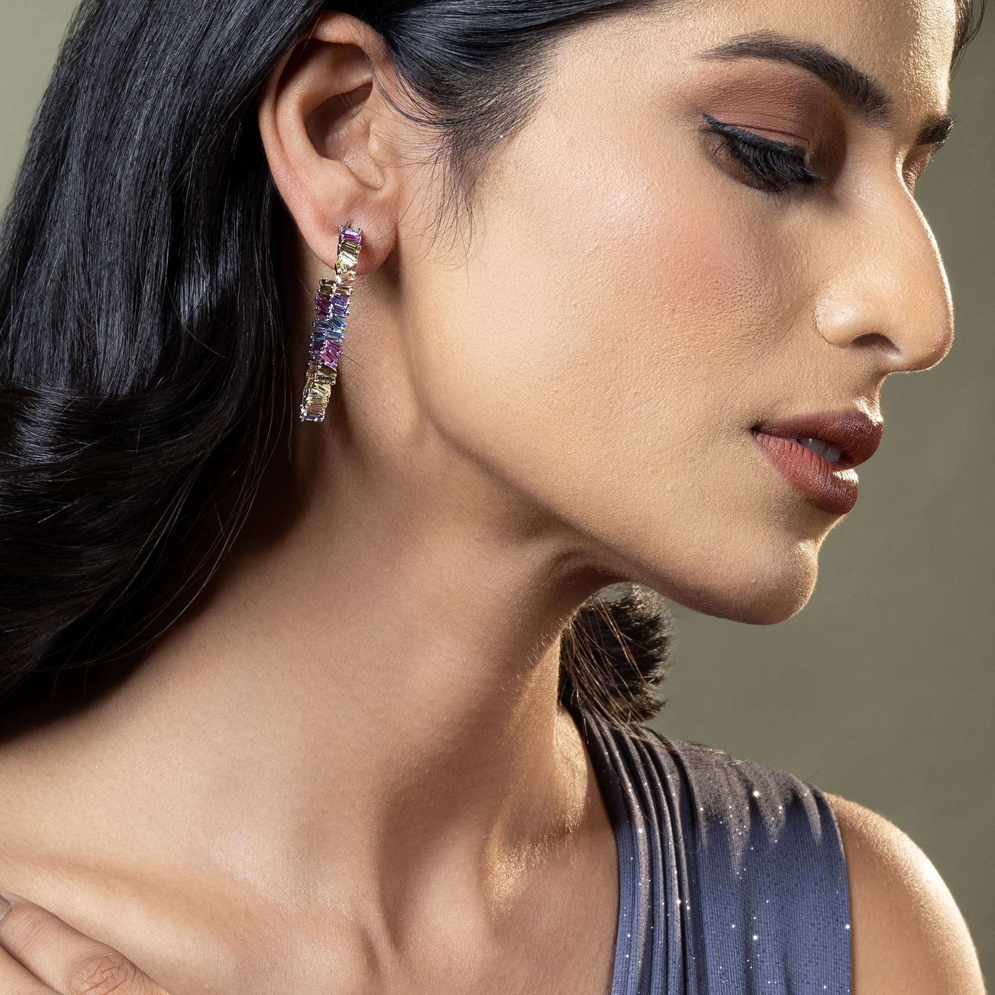 Celeste Cluster Hoops - Image 5