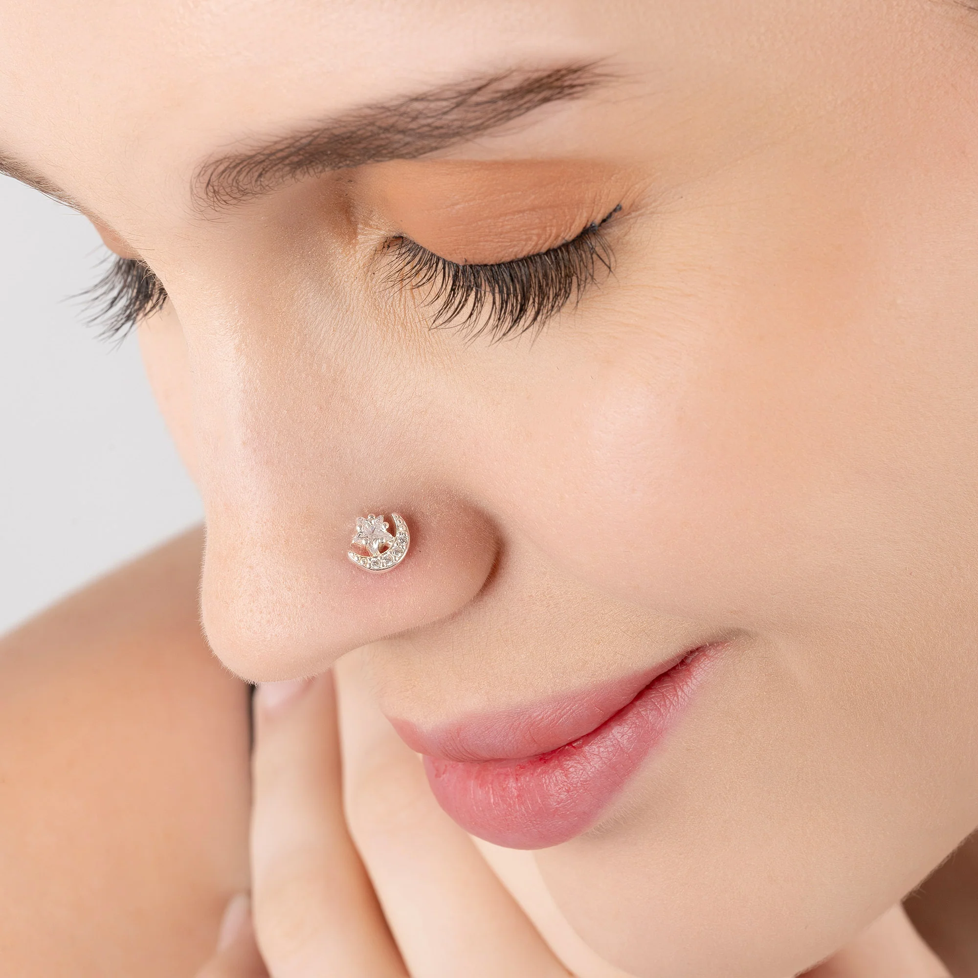 Celestial Duo Nose Pin - Image 3