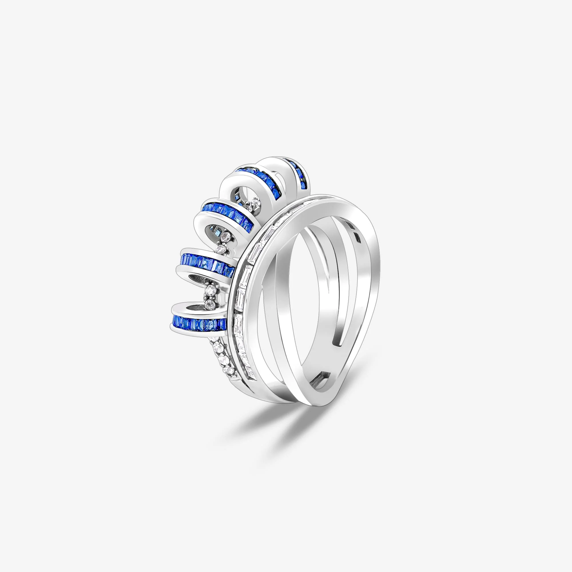 Cerulean Elegance Silver Ring - Image 5