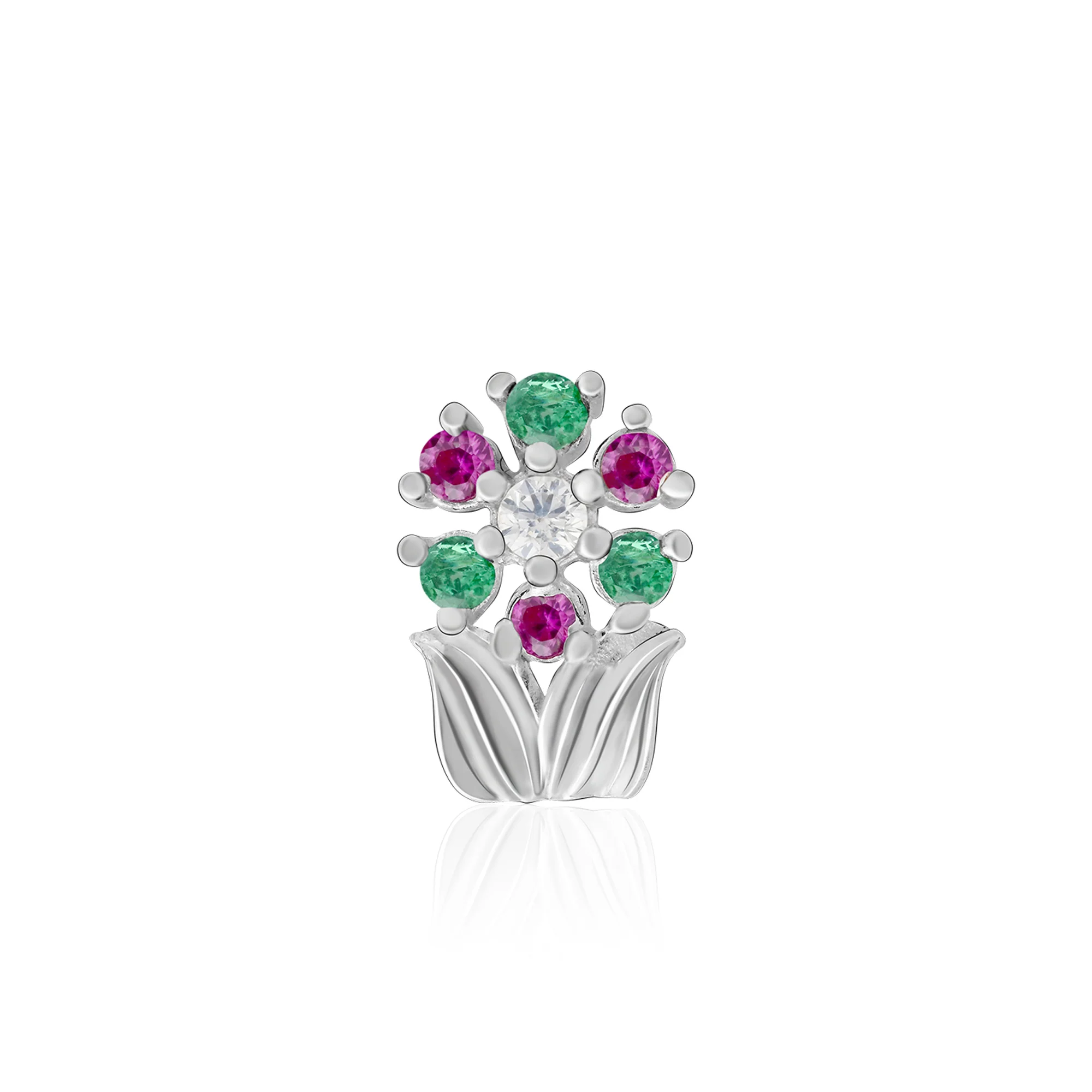 Chaand Phool Silver Nose Pin - Image 11