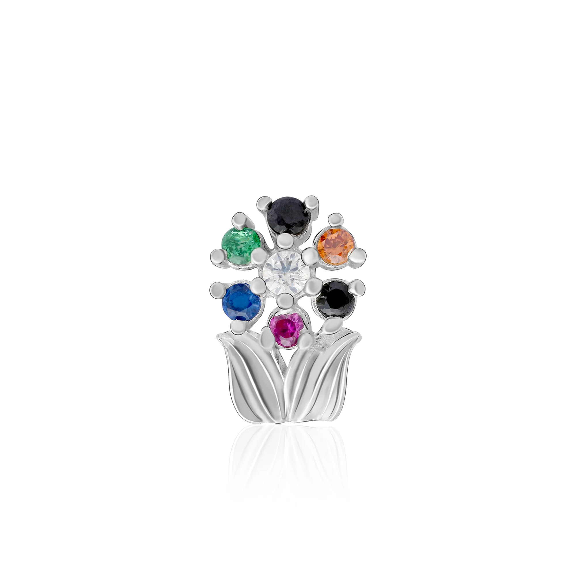 Chaand Phool Silver Nose Pin - Image 15