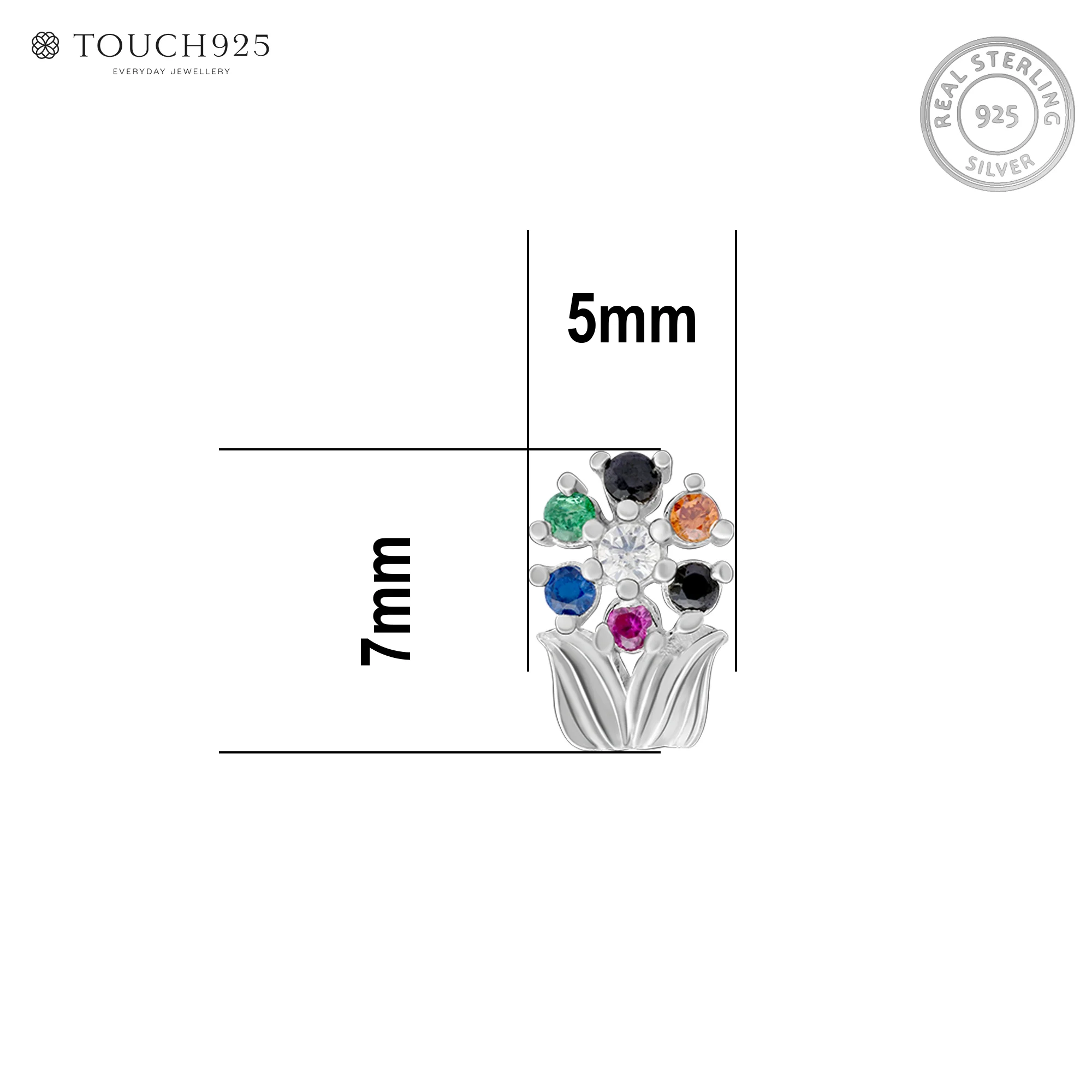 Chaand Phool Silver Nose Pin - Image 18