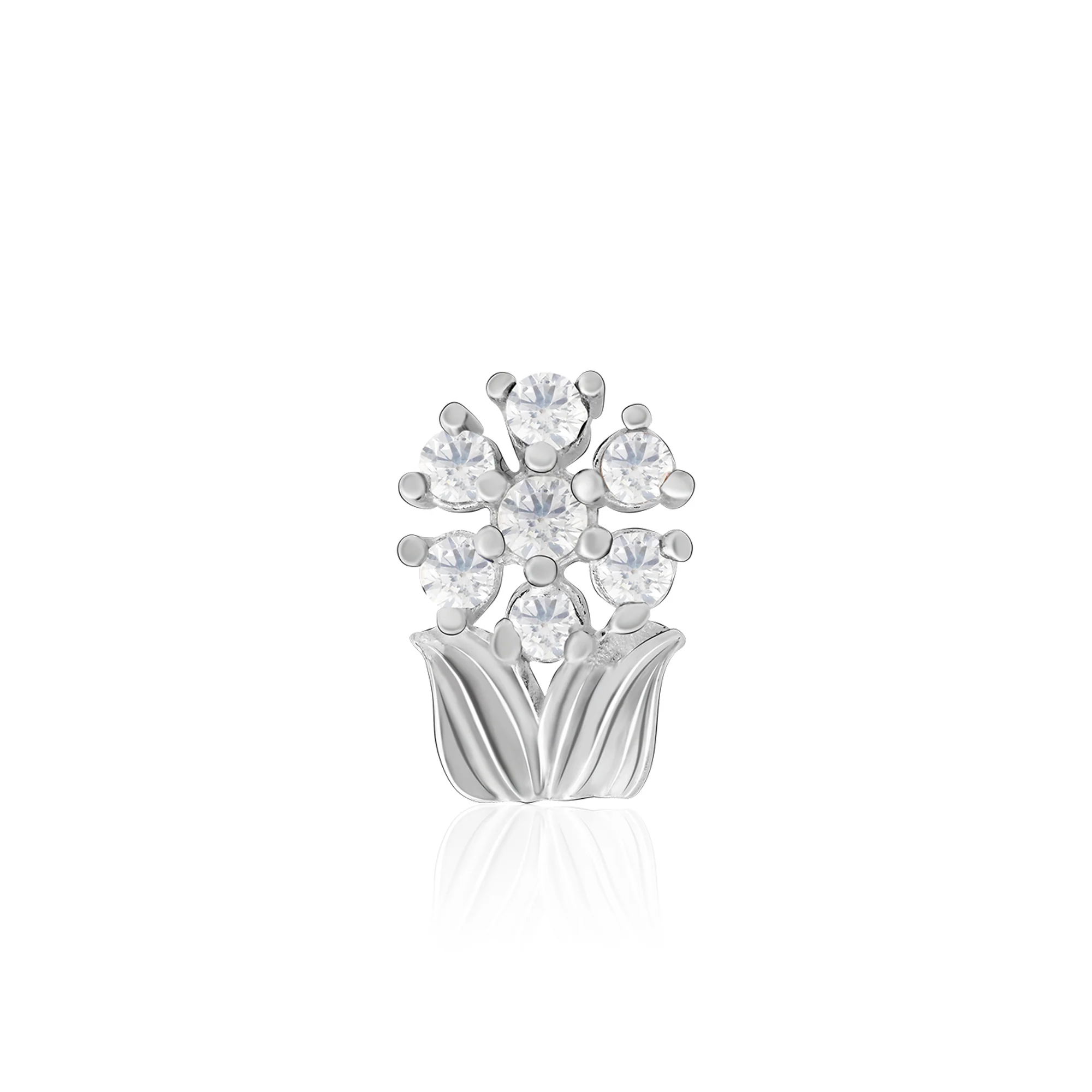 Chaand Phool Silver Nose Pin - Image 4