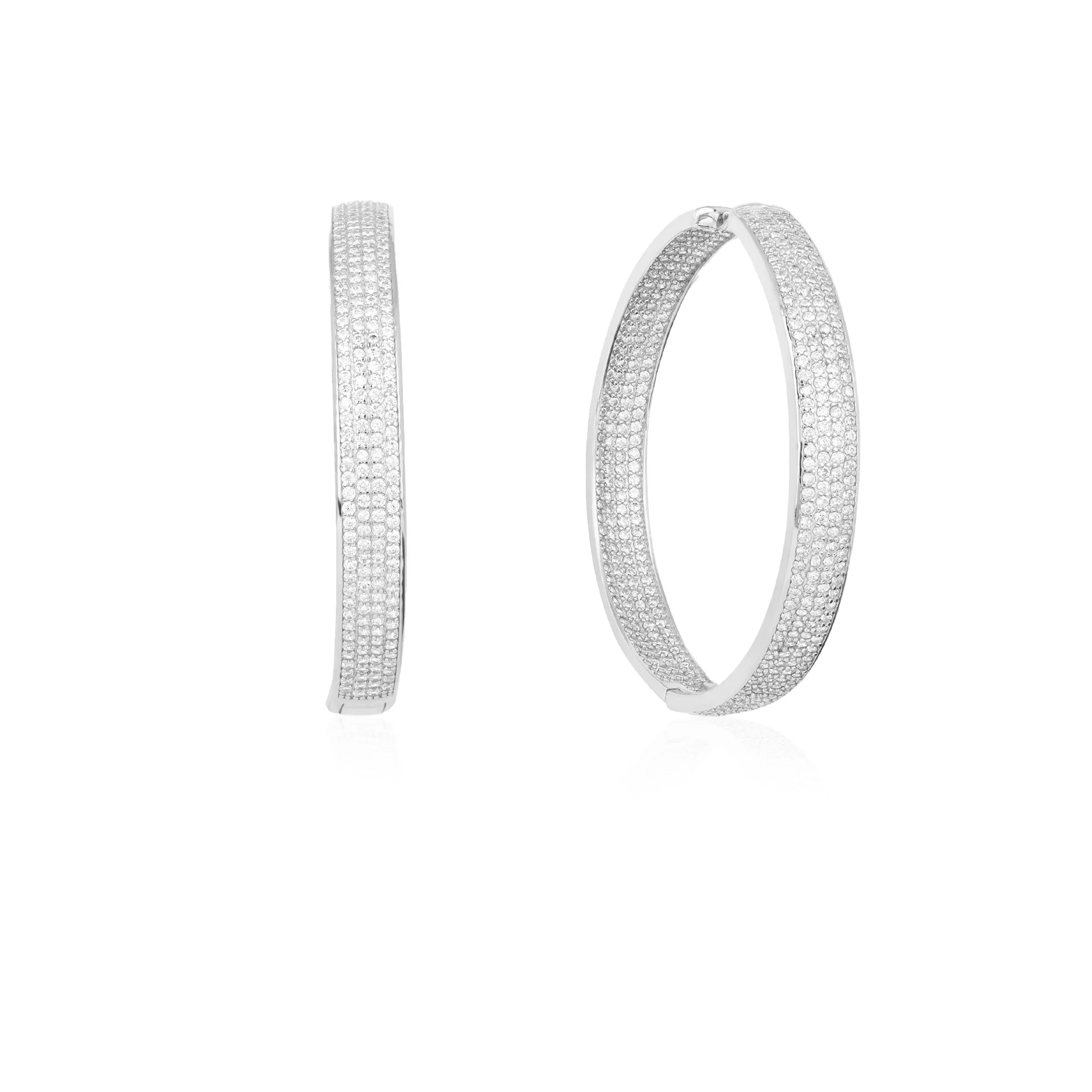 Chunky CZ-Studded Hoops - Image 7