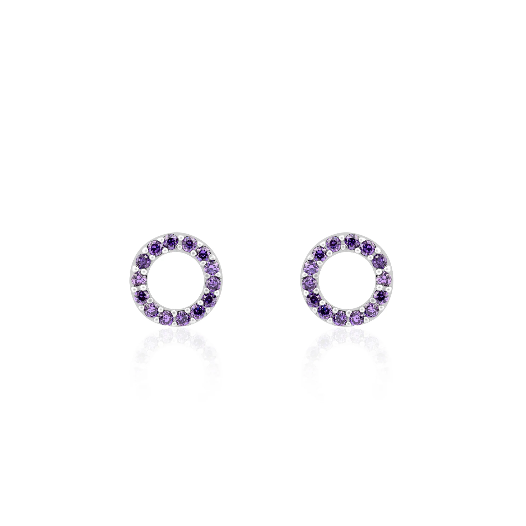 Circular Black Cz Earrings - Image 10