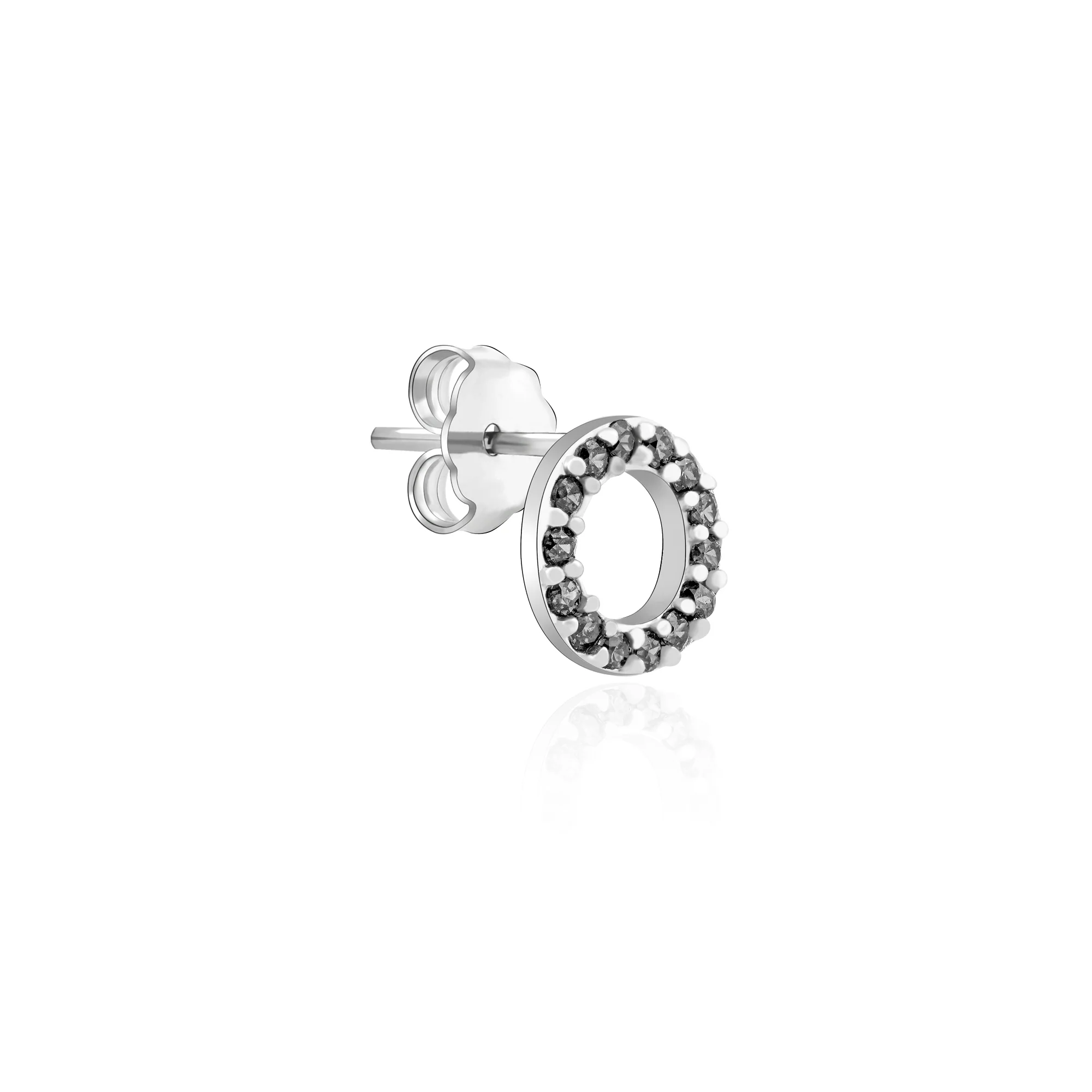 Circular Black Cz Earrings - Image 6