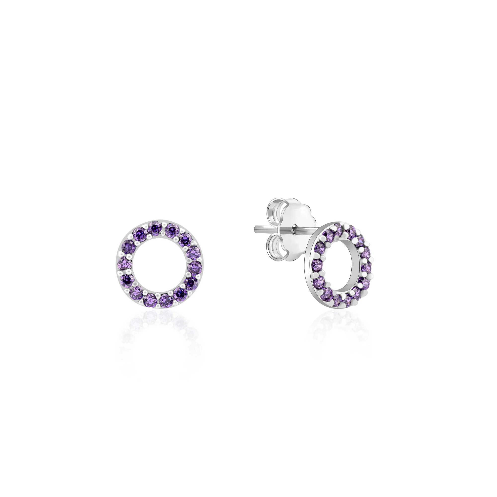 Circular Black Cz Earrings - Image 8