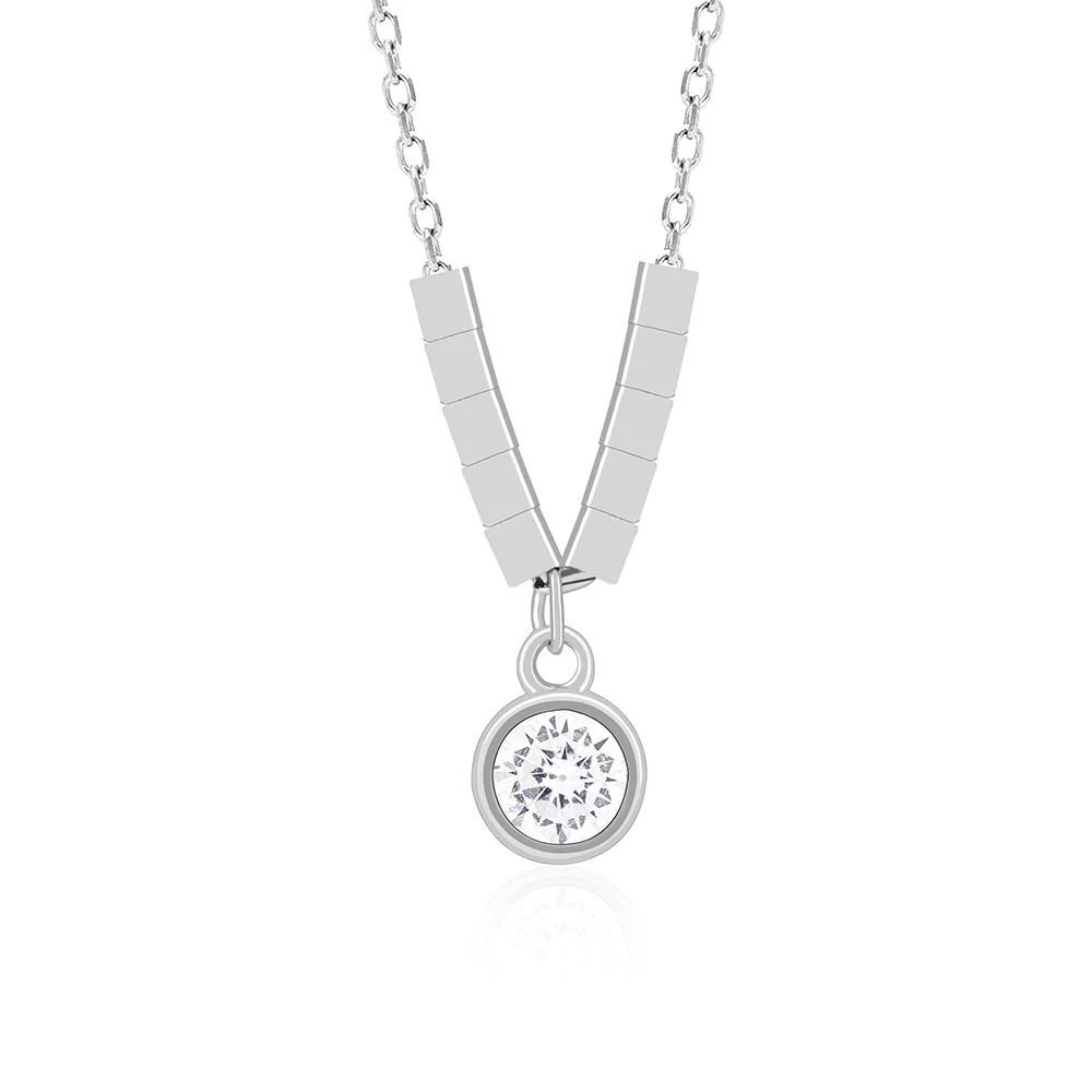 Circular Drop Charm Necklace - Image 2