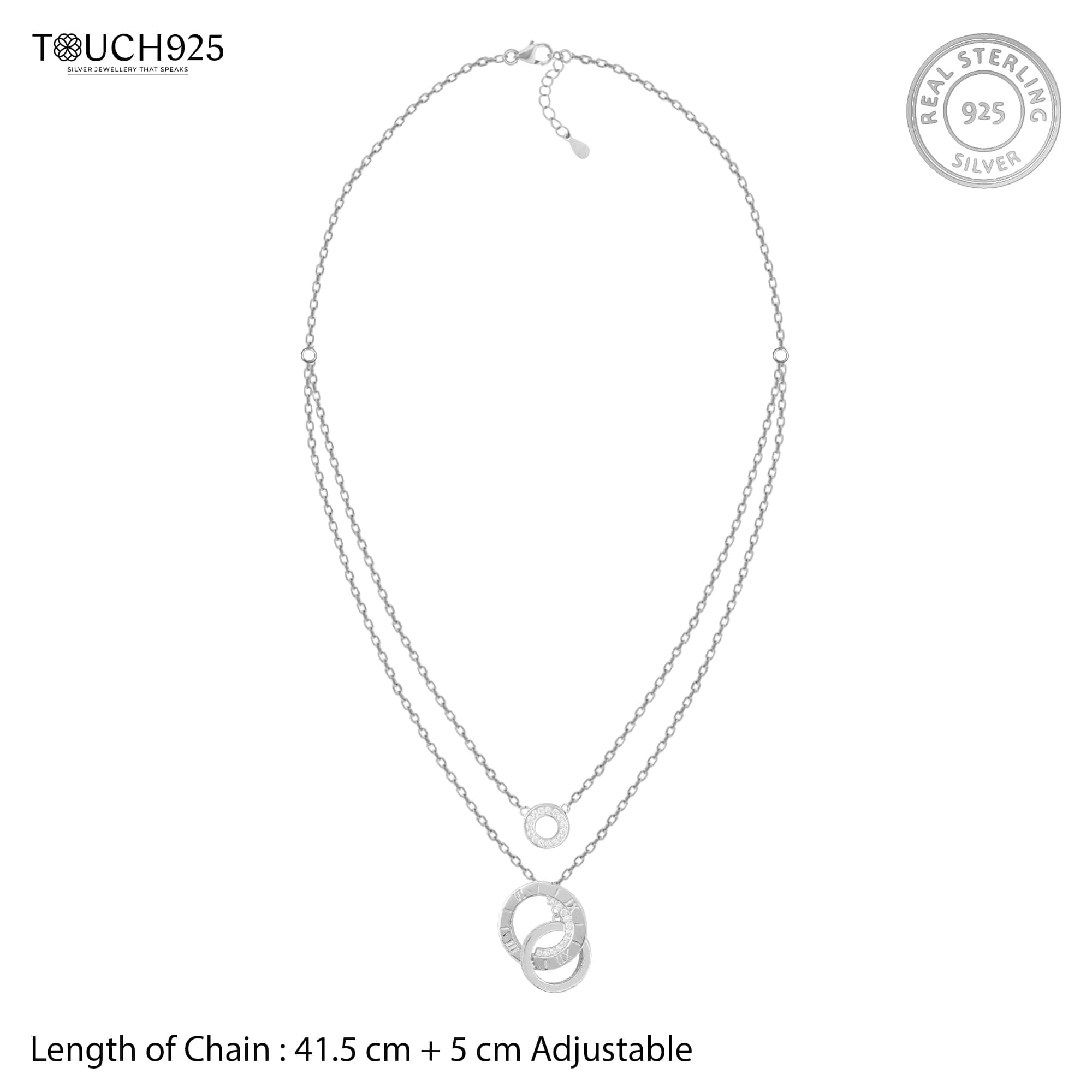 Circular Embrace Layered Necklace - Image 6
