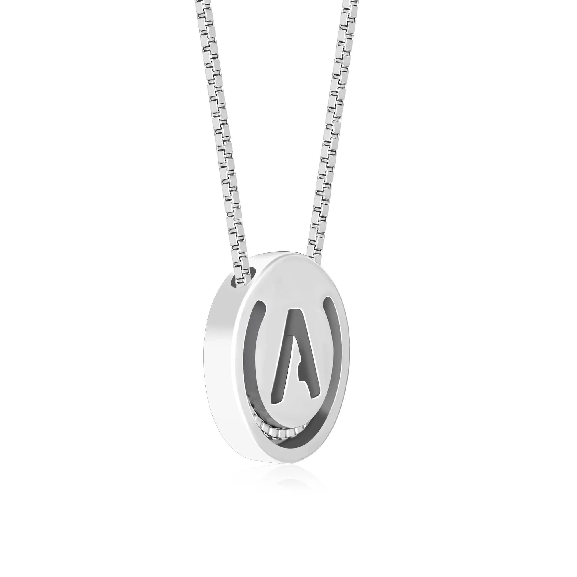 Circular Initial 'A' Necklace - Image 5