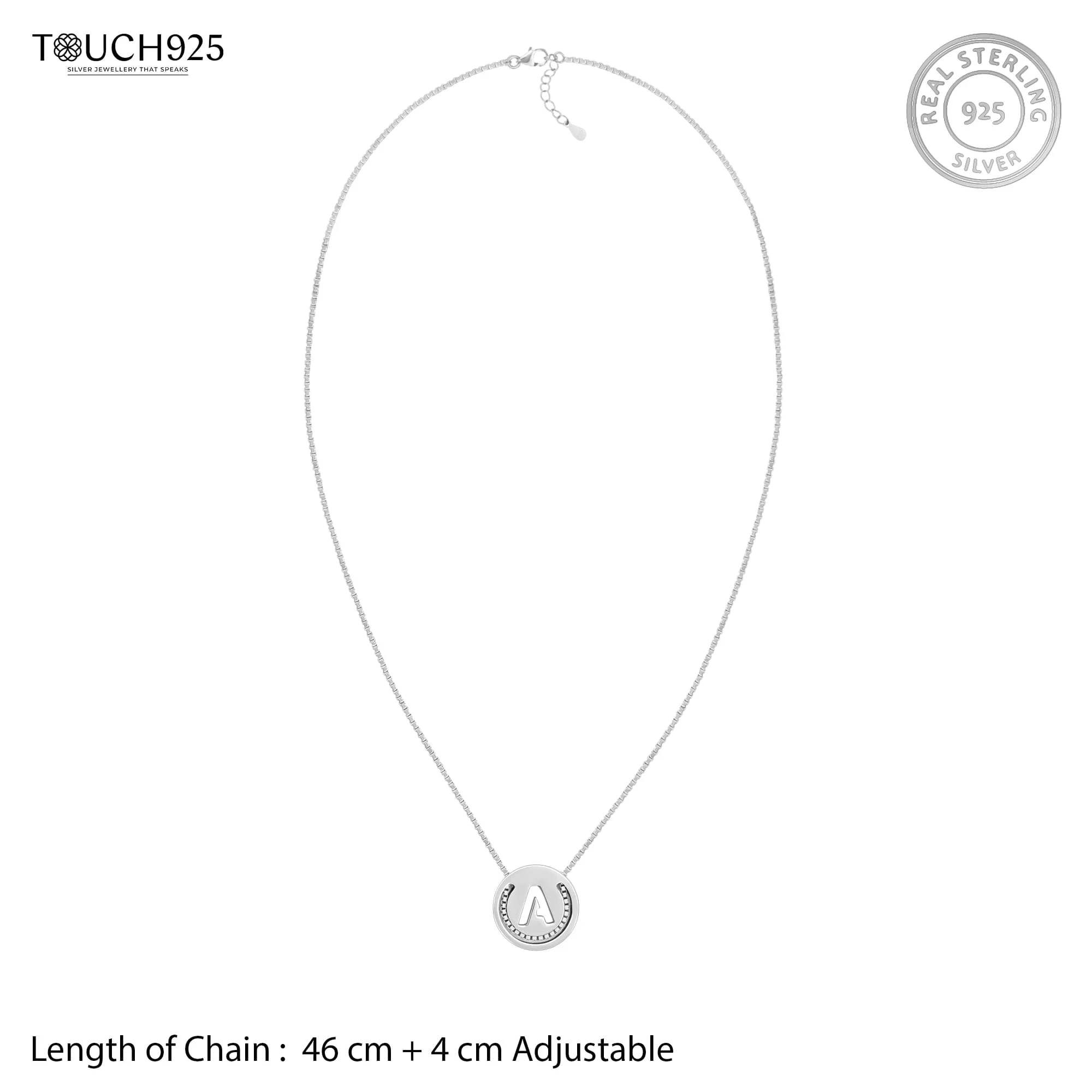 Circular Initial 'A' Necklace - Image 7