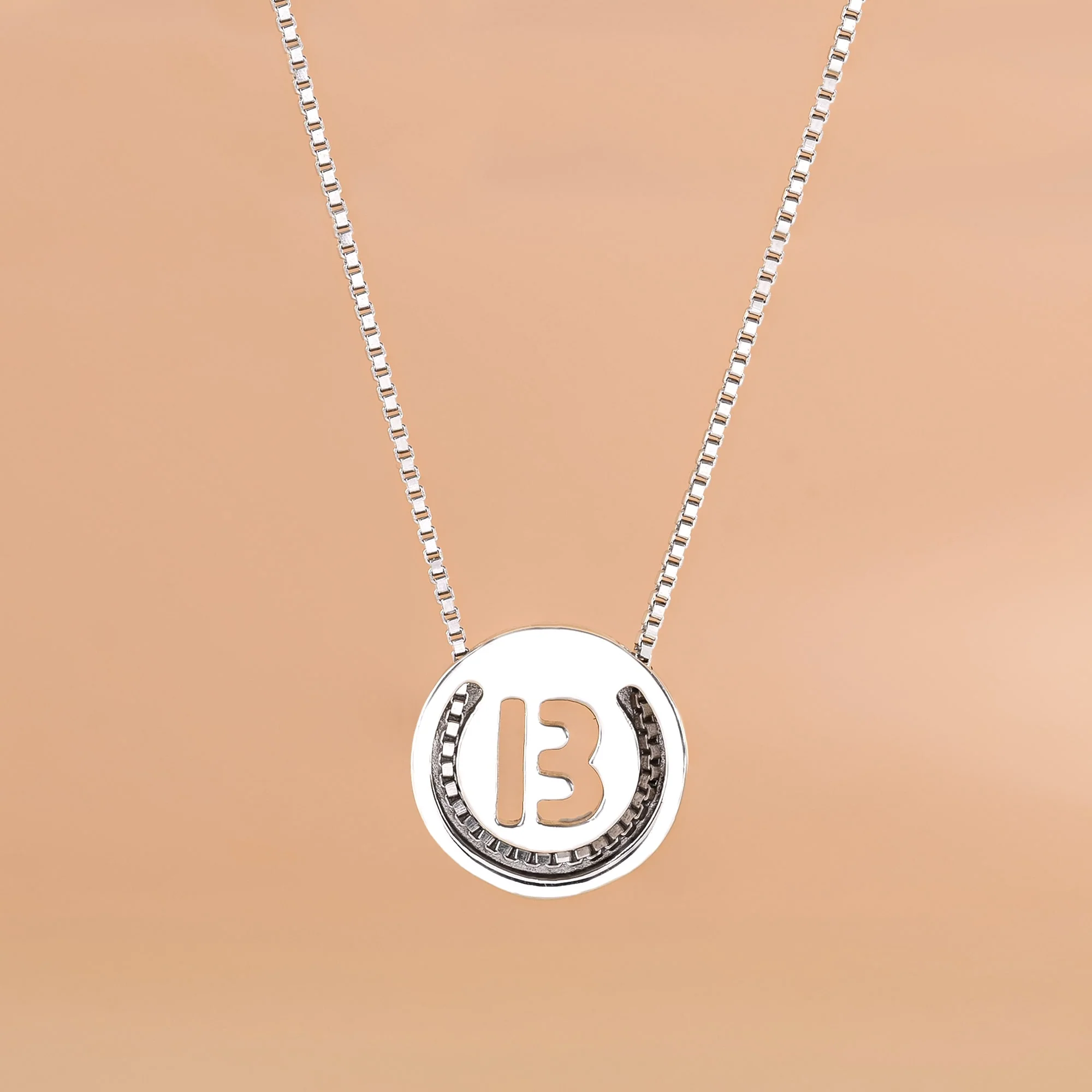 Circular Initial 'B' Necklace