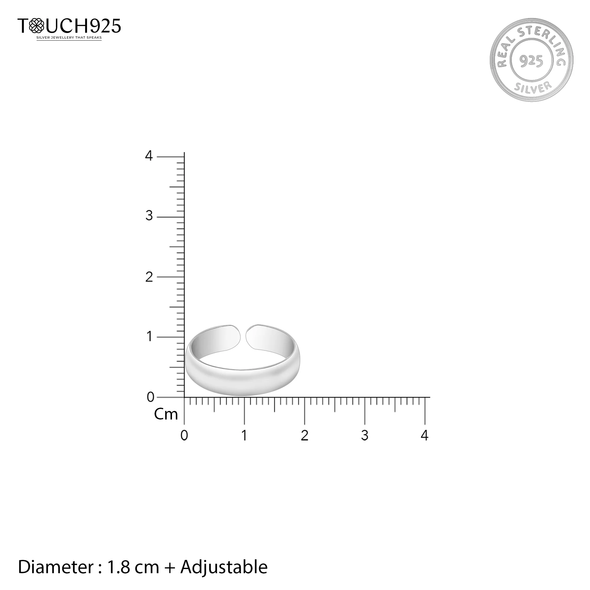 Classic Band Toe Ring - Image 7