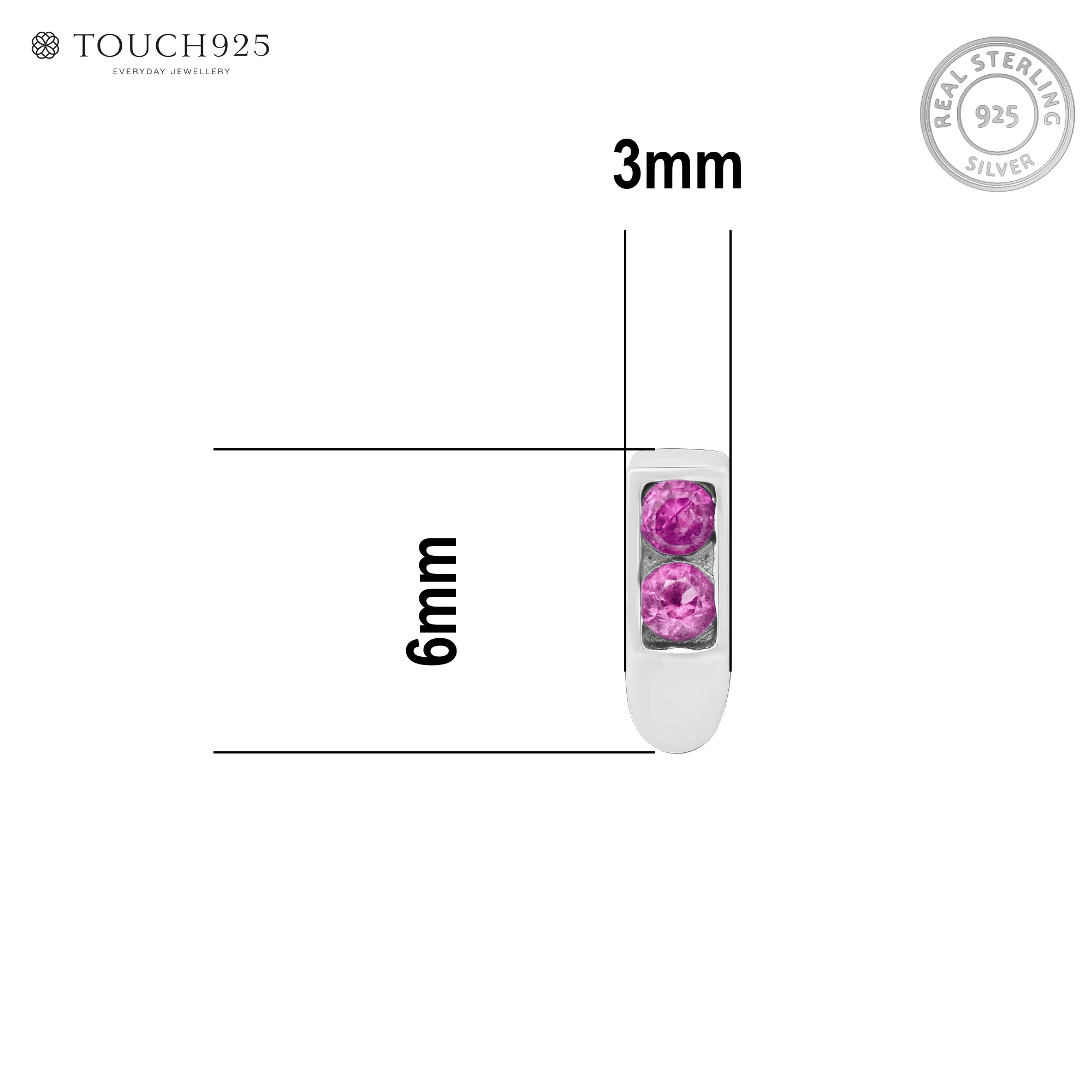 Classic Bar Silver Nose Pin - Image 12