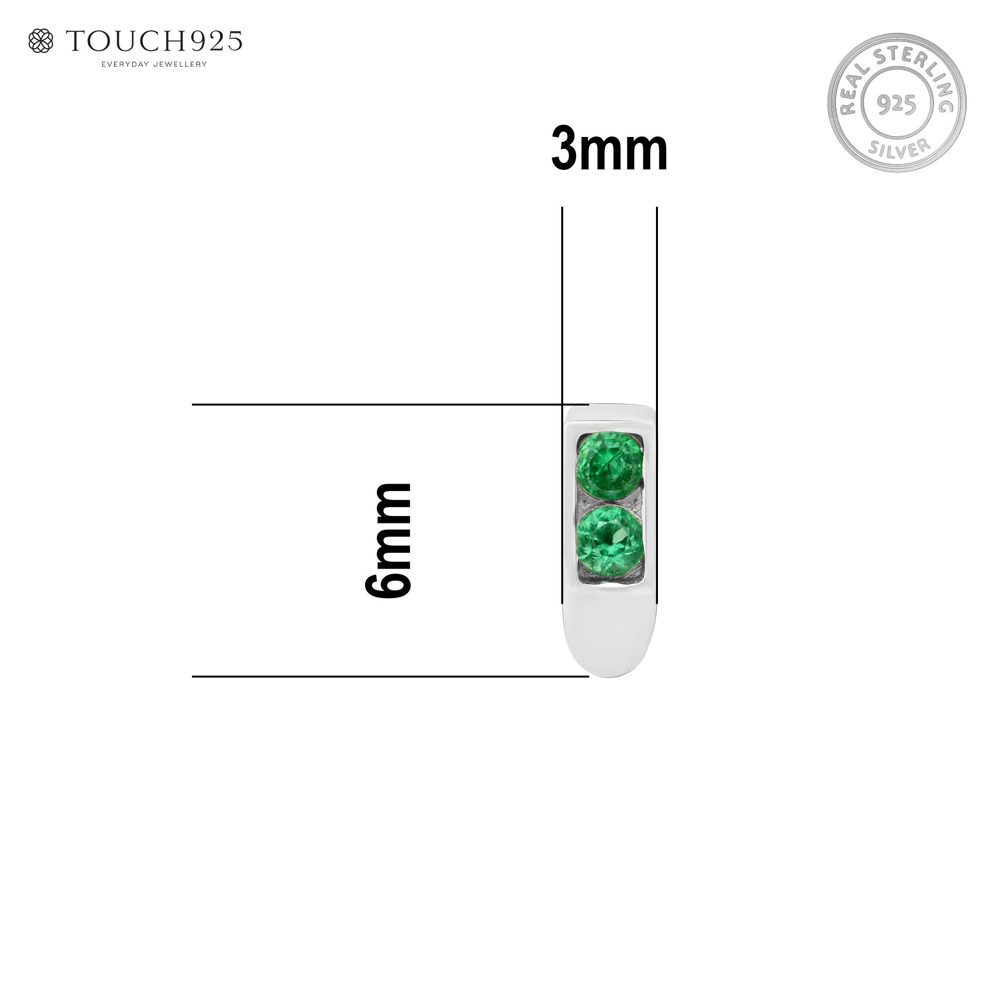 Classic Bar Silver Nose Pin - Image 18