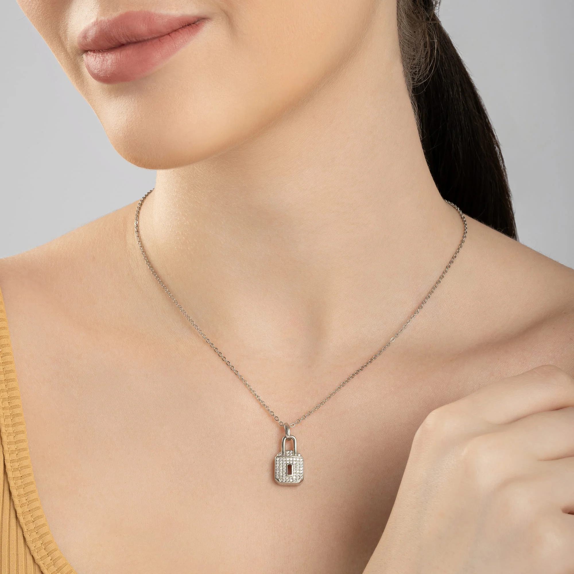 Classic Lock Necklace - Image 4
