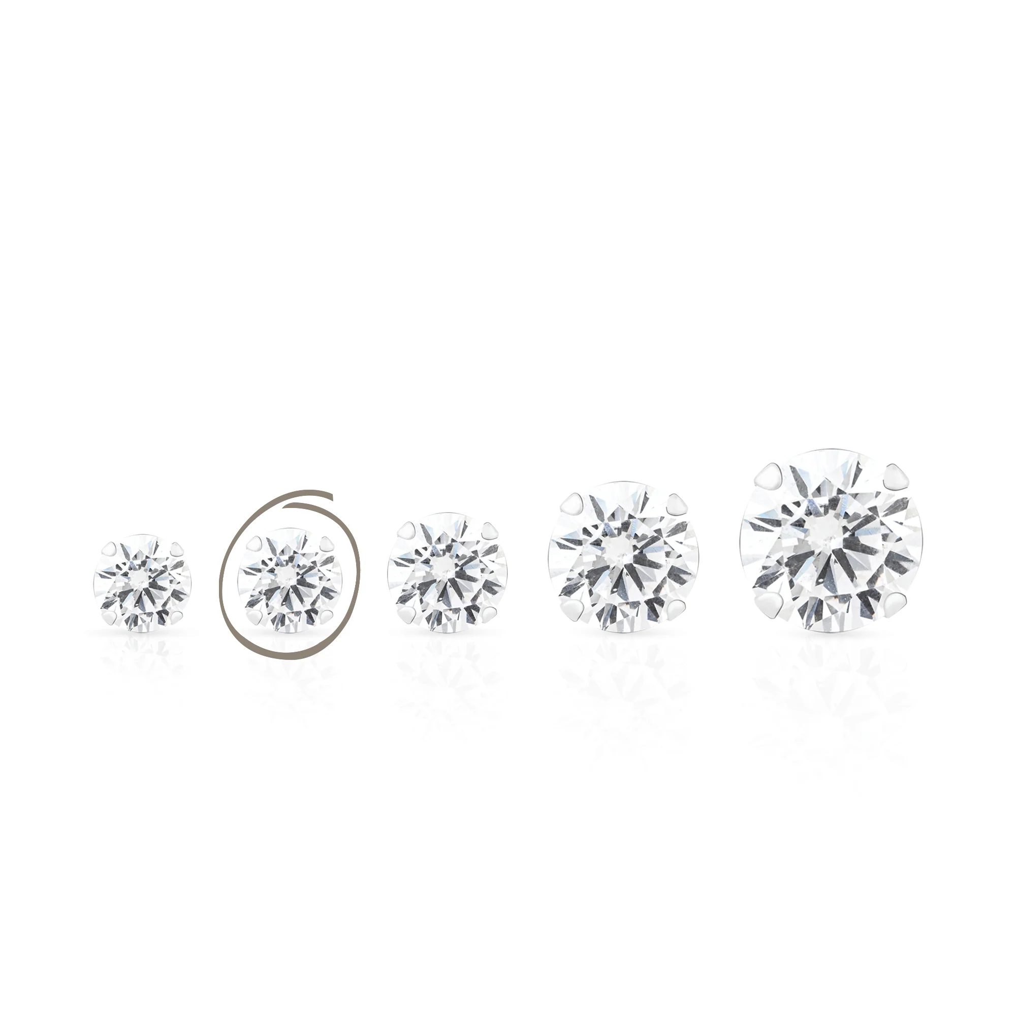 Classic Round CZ Stud Earrings - Image 13