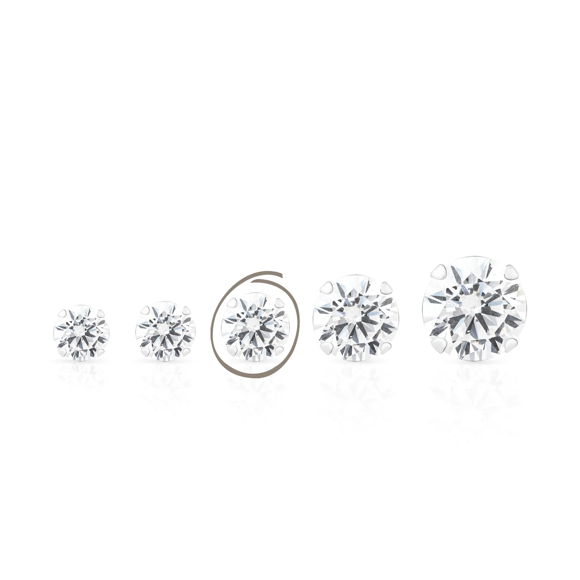 Classic Round CZ Stud Earrings - Image 20