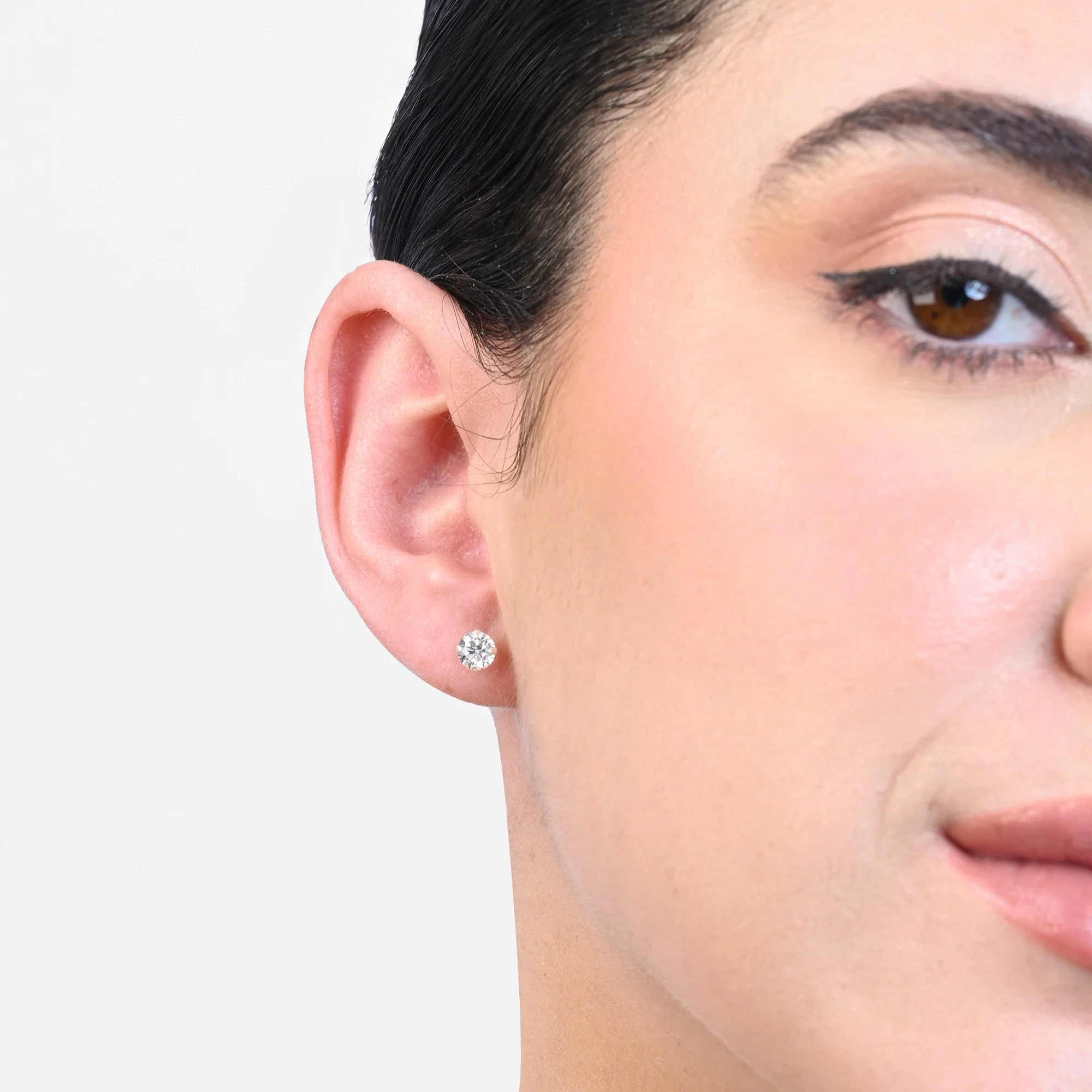 Classic Round CZ Stud Earrings - Image 26
