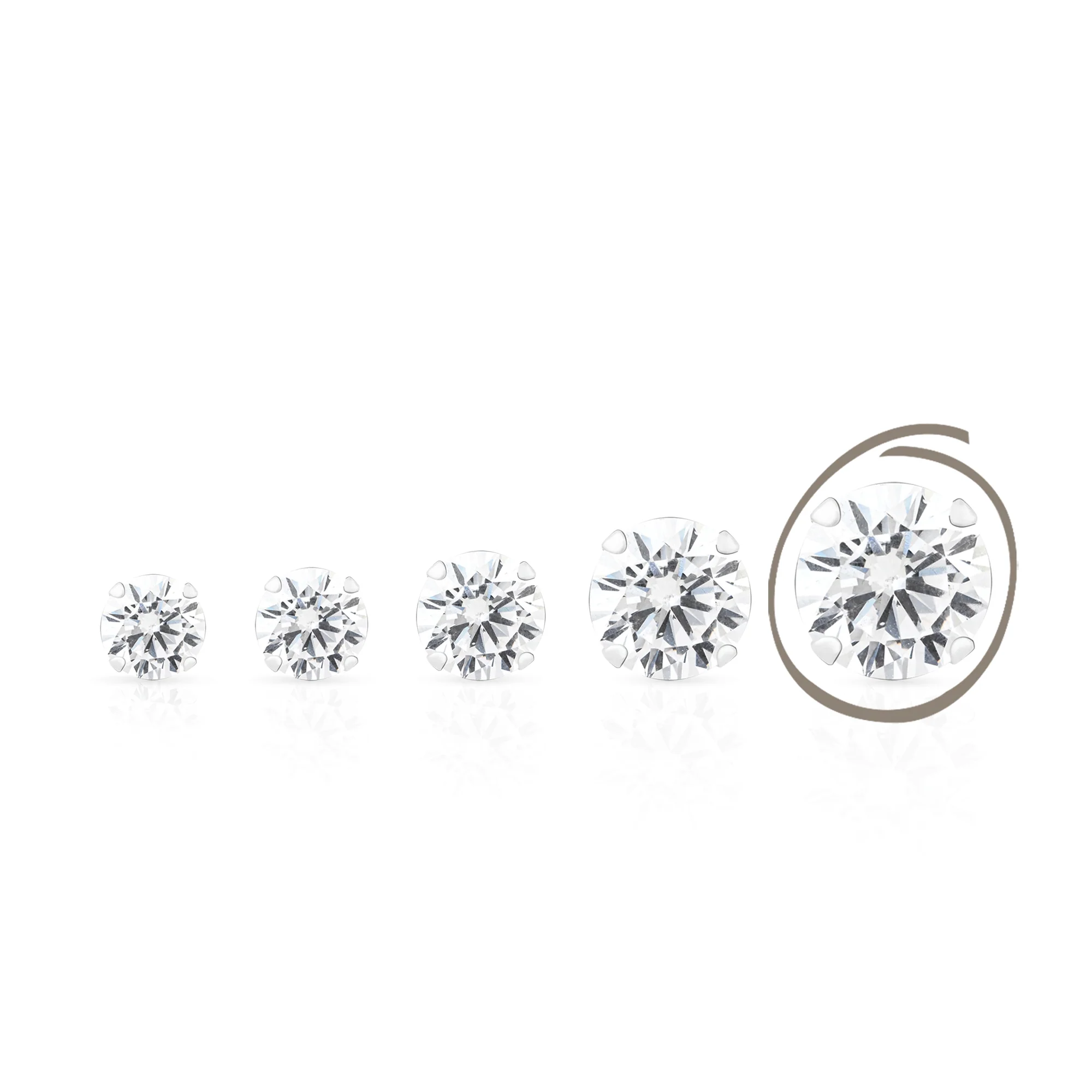 Classic Round CZ Stud Earrings - Image 34